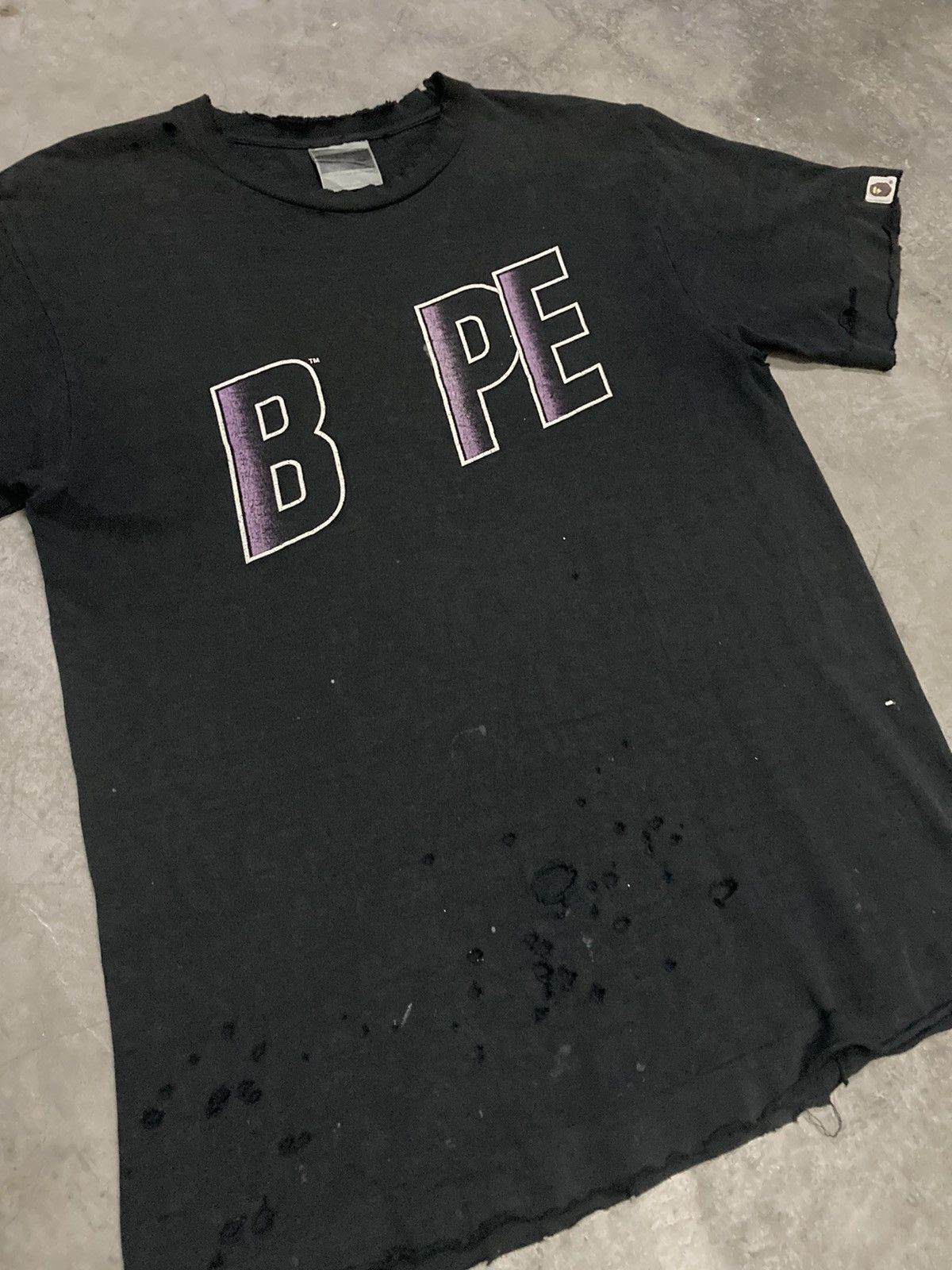 Bape × Vintage Vintage Bape Sta Distressed T-shirt Size US M / EU 48-50 / 2 - 6 Thumbnail