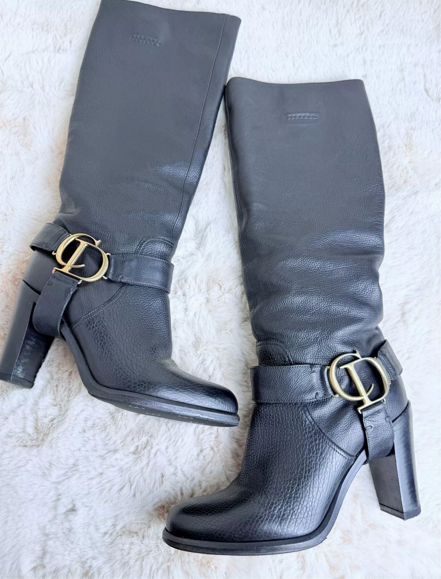 Dior Dior Leather Gold Boots us_6-5 Women Size US 6.5 / IT 36.5 - 1 Thumbnail