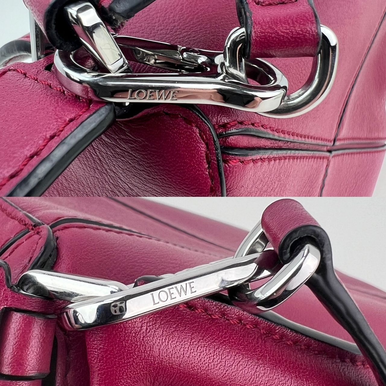 Loewe Loewe Calfskin Mini Crimson Puzzle Crossbody Hand Bag Size ONE SIZE - 6 Thumbnail