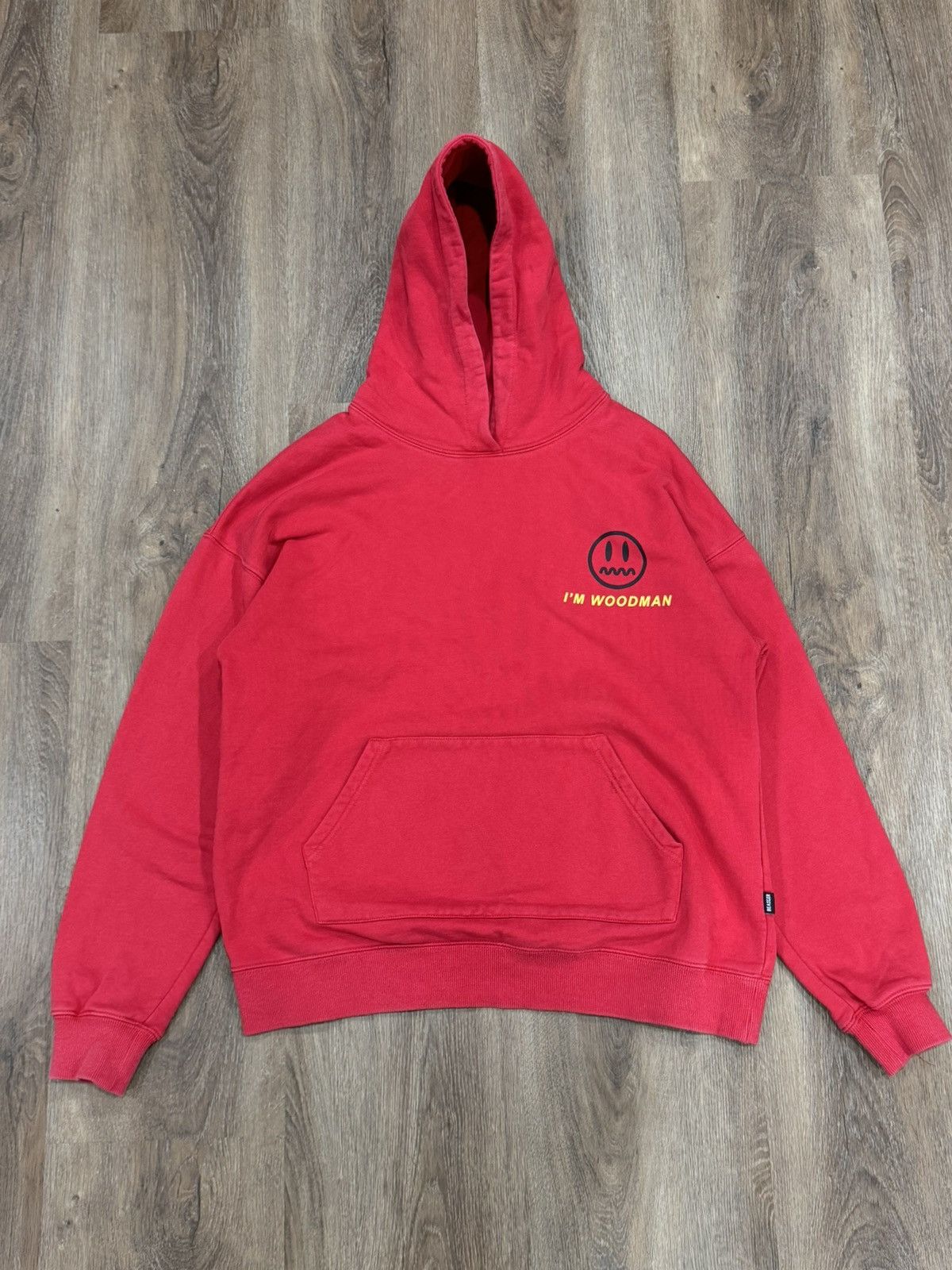BEASTER Red Graphic Hoodie “Are You Serious?” I’m Woodman