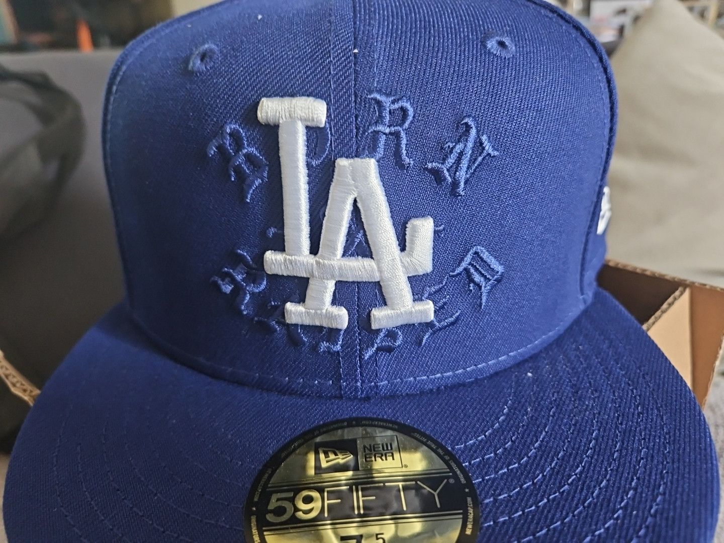 image of New Era 59Fifty Born X Raised La Dodgers Fitted 7 5/8 in Blue, Men's