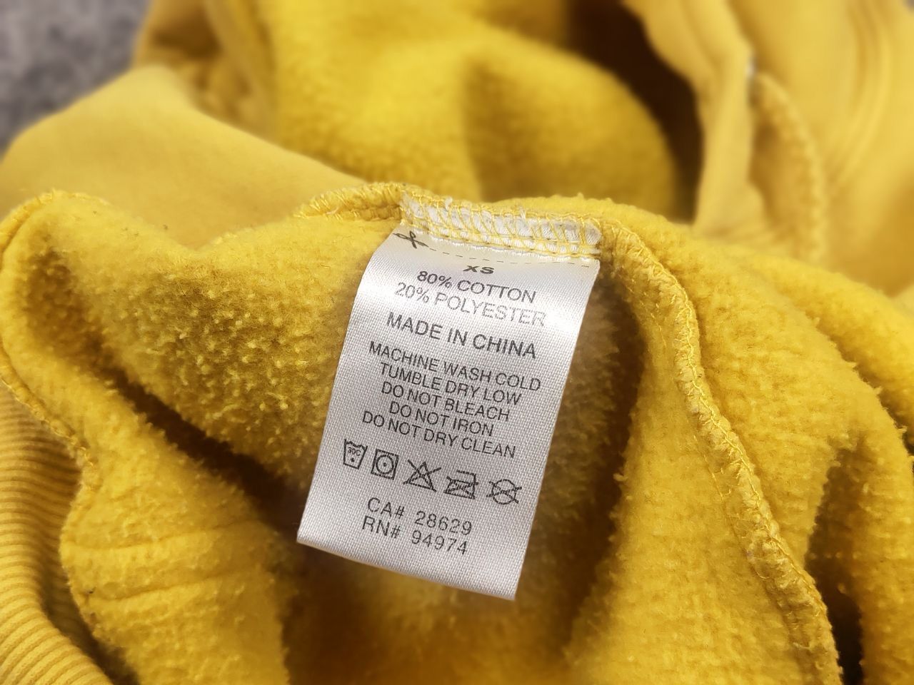 Stussy Vintage Stussy Yellow Hoodie S-Horn Big Logo Size US XS / EU 42 / 0 - 16 Thumbnail