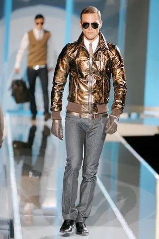 Dolce & Gabbana Dolce & Gabbana FW 2007 Gold Metallic Belt Size 38 - 2 Thumbnail