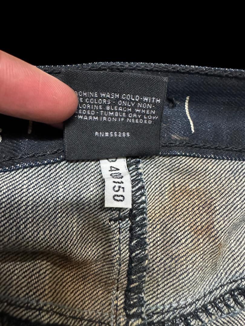 If Six Was Nine FLARE Insane Express🇯🇵 Jean Mudwash SlimFit Bootcut Dark Jean Size US 35 - 11 Thumbnail