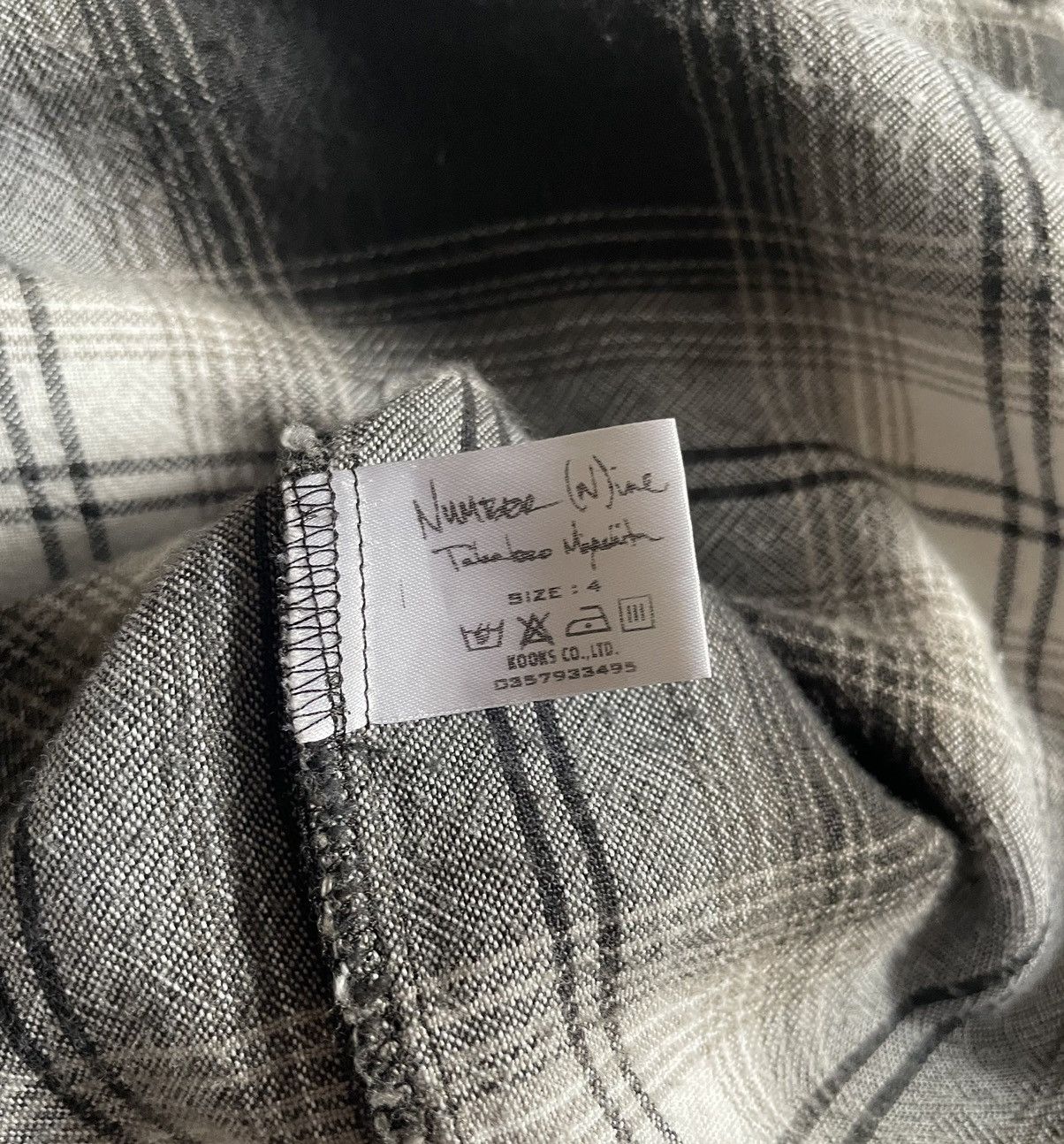 Number (N)ine Number (N)ine AW05 "The High Streets" Flannel Shirt Size US XL / EU 56 / 4 - 6 Thumbnail