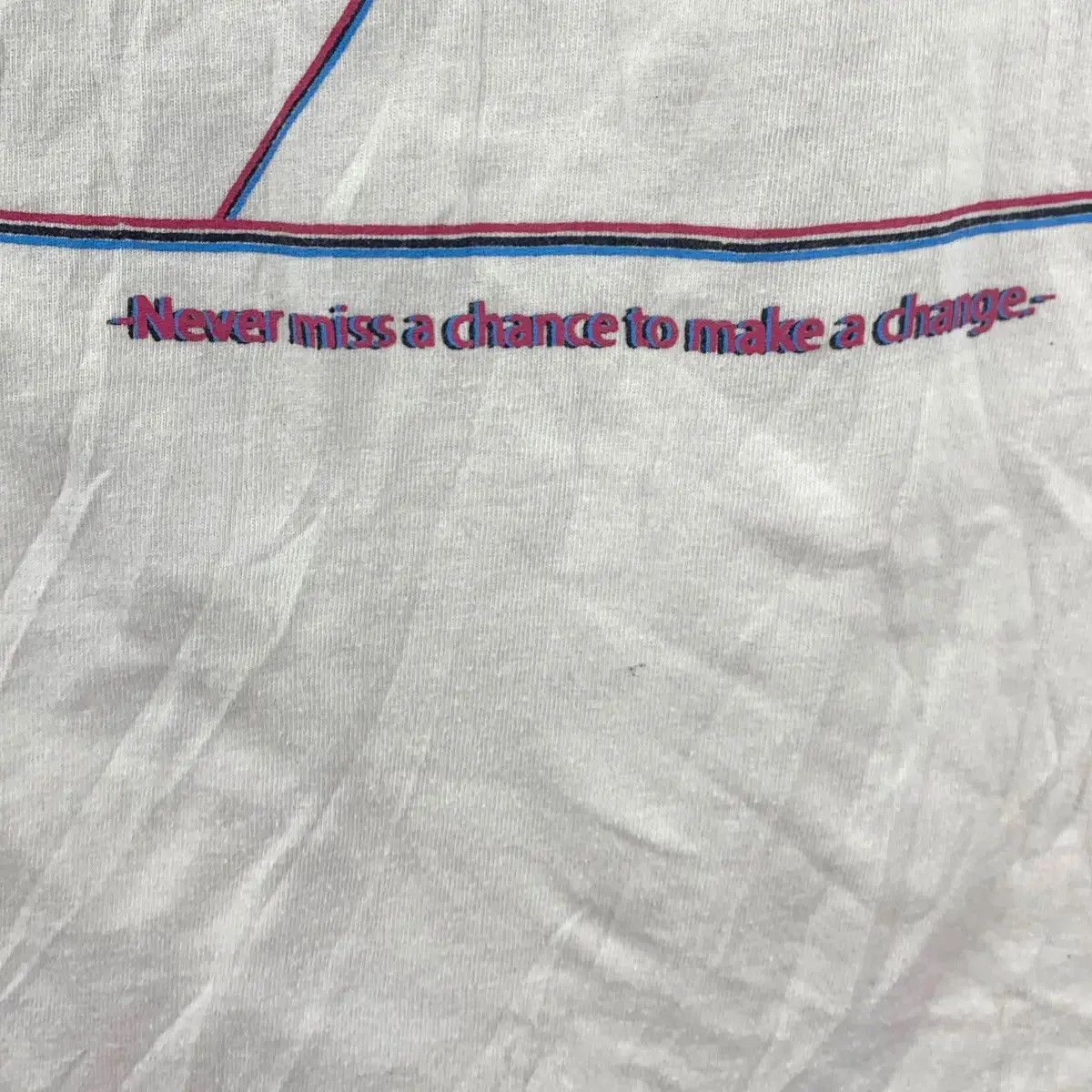 Vintage Vintage CHANGE POP ART Never Miss A Chance Tee Shirt Top Size US M / EU 48-50 / 2 - 4 Thumbnail