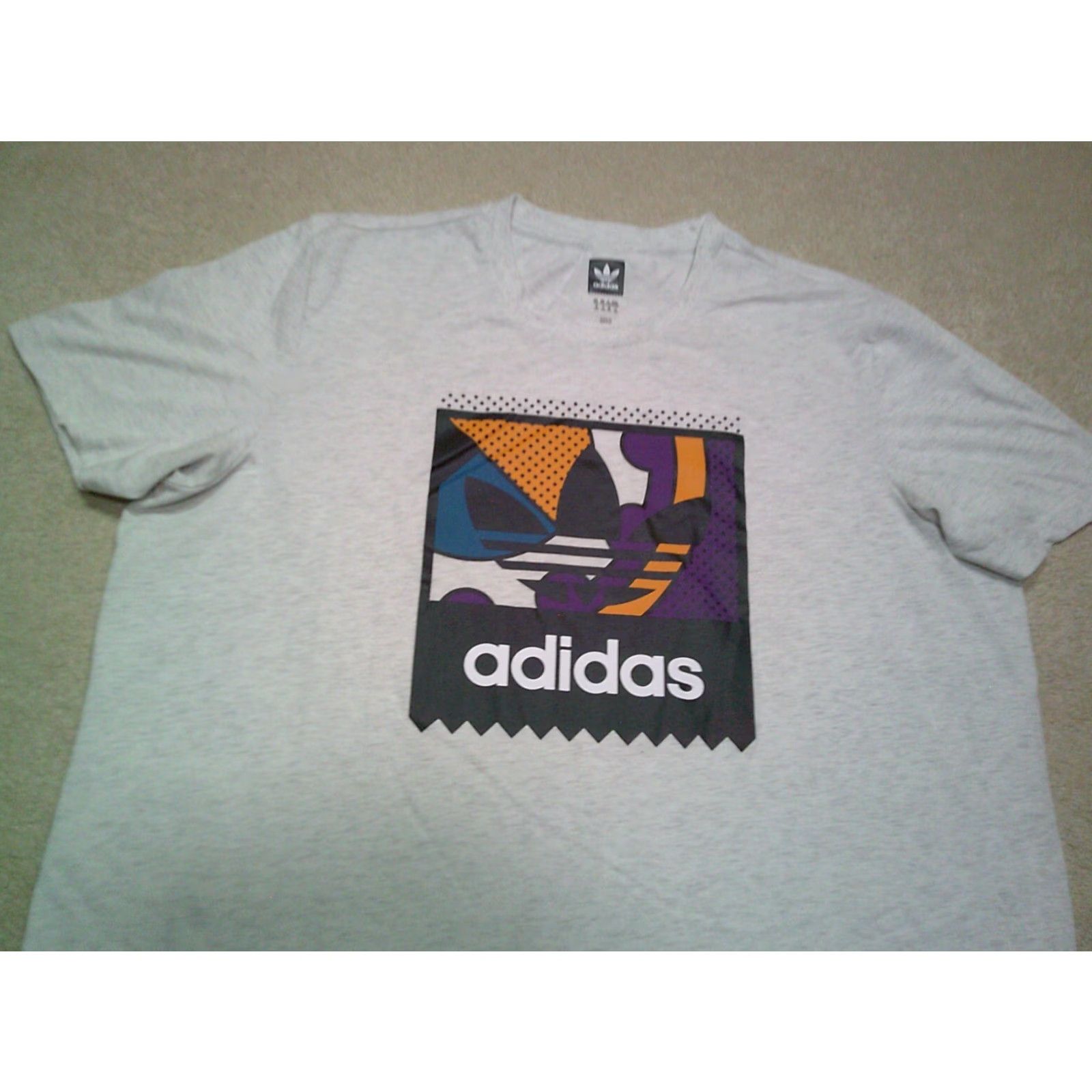 Adidas Adidas T Shirt Mens 2XL Gray Soccer Short Sleeve Logo Shirt Mens XXl Size US XXL / EU 58 / 5 - 3 Thumbnail