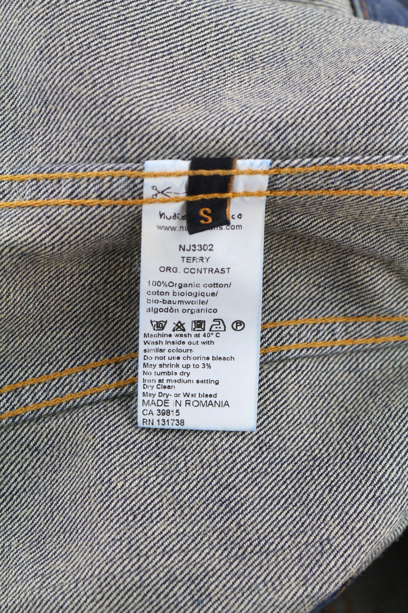 Nudie Jeans TERRY ORG. CONTRAST S Blue Denim Jacket 80381 Size US S / EU 44-46 / 1 - 7 Thumbnail