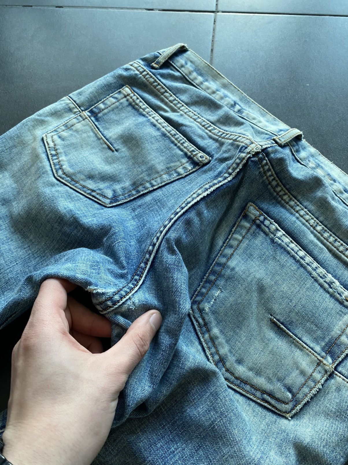 Dior dior home skinny jeans by kva distressed trashed jeans Size US 31 - 11 Thumbnail