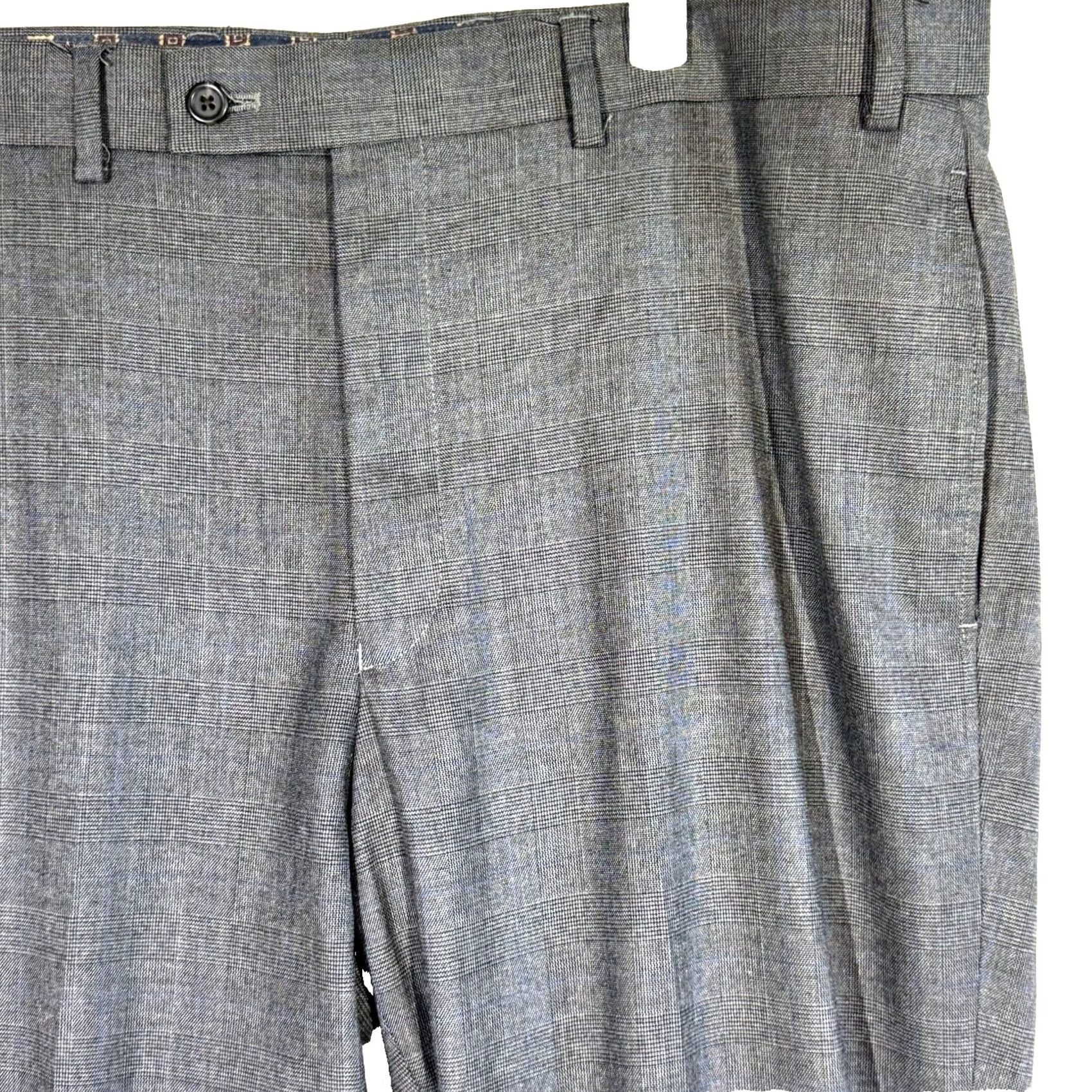 Polo Ralph Lauren Polo Ralph Lauren Dress Pants Men 36x34 Gray Glen Plaid Stretch Mid Rise Flat Front Slacks Size US M / EU 48-50 / 2 - 4 Thumbnail