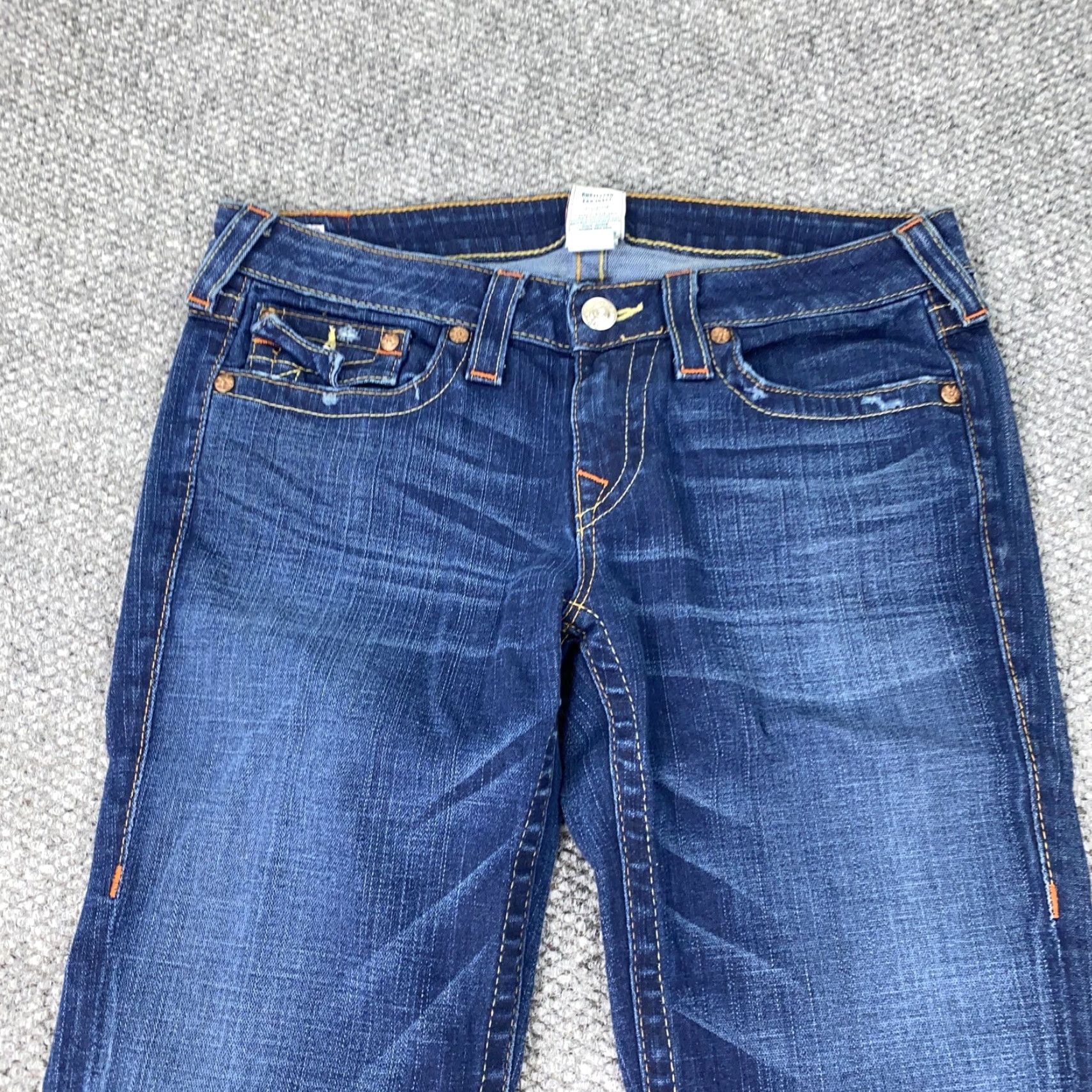 True Religion VINTAGE True Religion Jeans Mens 31 Denim Straight Leg Bootcut Distressed USA 99% Cotton Size US 31 - 2 Thumbnail