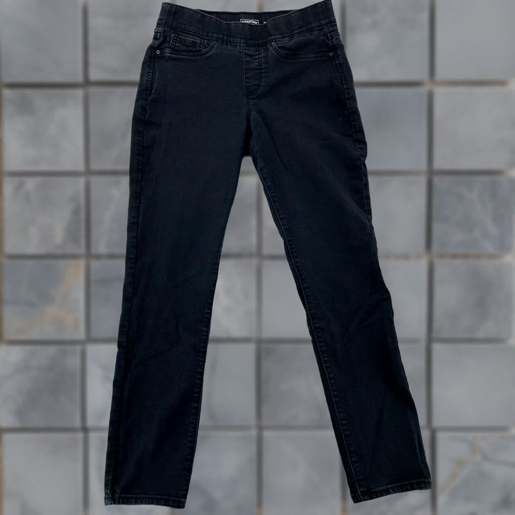 Vintage Signature Levi Strauss Jeans Skinny Womens 8 29x29 Black Shaping Stretch Pockets Slim Denim Mid Rise 29 Inseam 29 Inseam Size 30" / US 8 / IT 44 - 1 Thumbnail