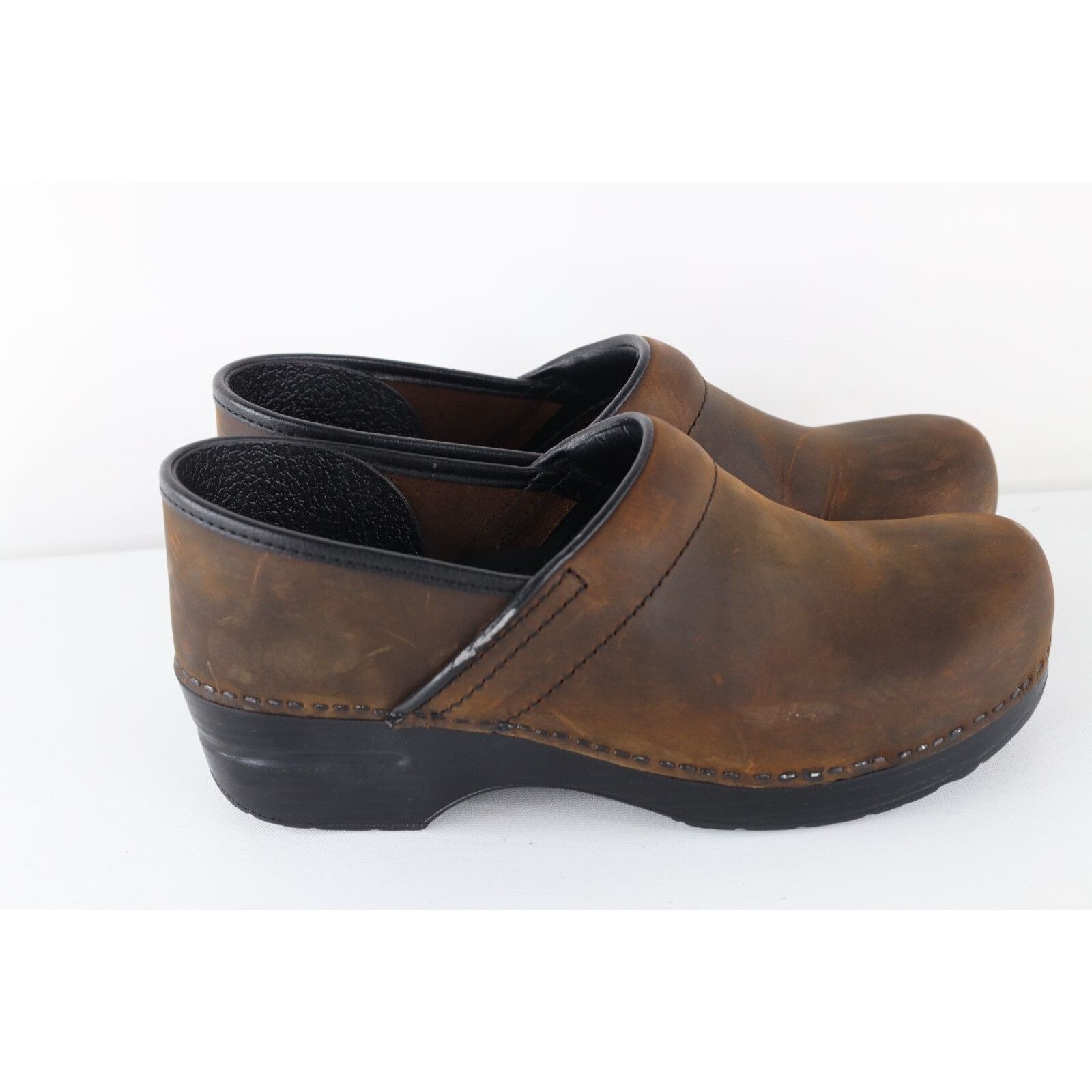 Dansko Dansko Distressed Leather Chunky Mule Clogs Shoes Size US 10 / IT 40 - 4 Thumbnail