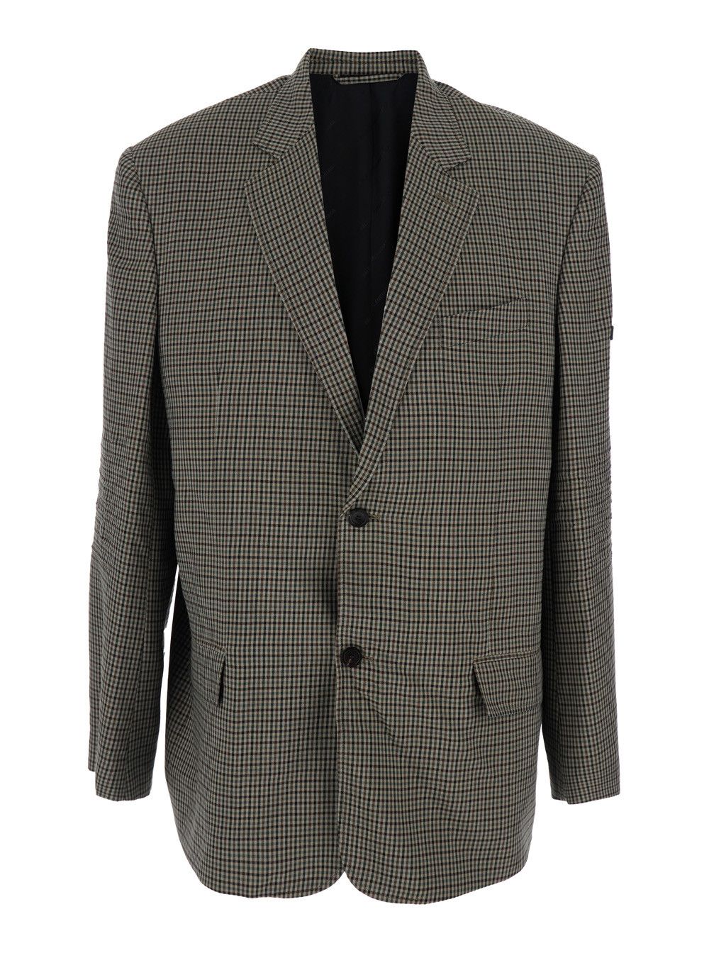 Balenciaga Brown Striped Jacket with Logo Patch on Sleeve for Men Size US M / EU 48-50 / 2 - 1 Thumbnail