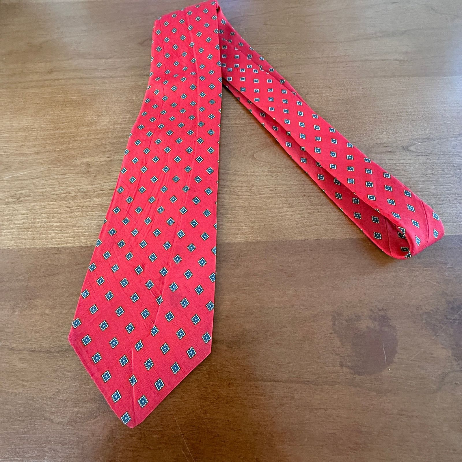 Brooks Brothers Brooks Brothers Makers Red Geometric Silk Necktie Size ONE SIZE - 3 Thumbnail