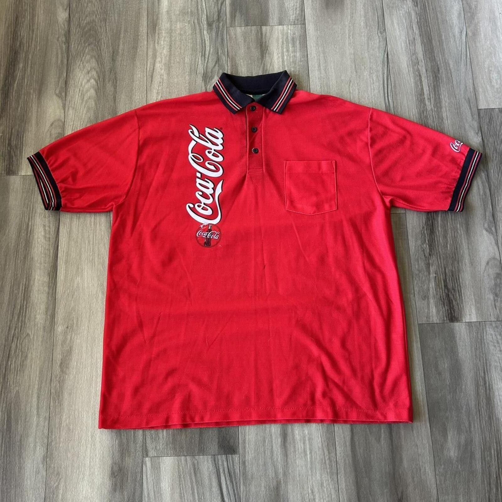 Coca Cola Vintage 80’s 70’s Coca Cola Polo Shirt Rare Colectable XL Size US XL / EU 56 / 4 - 1 Thumbnail
