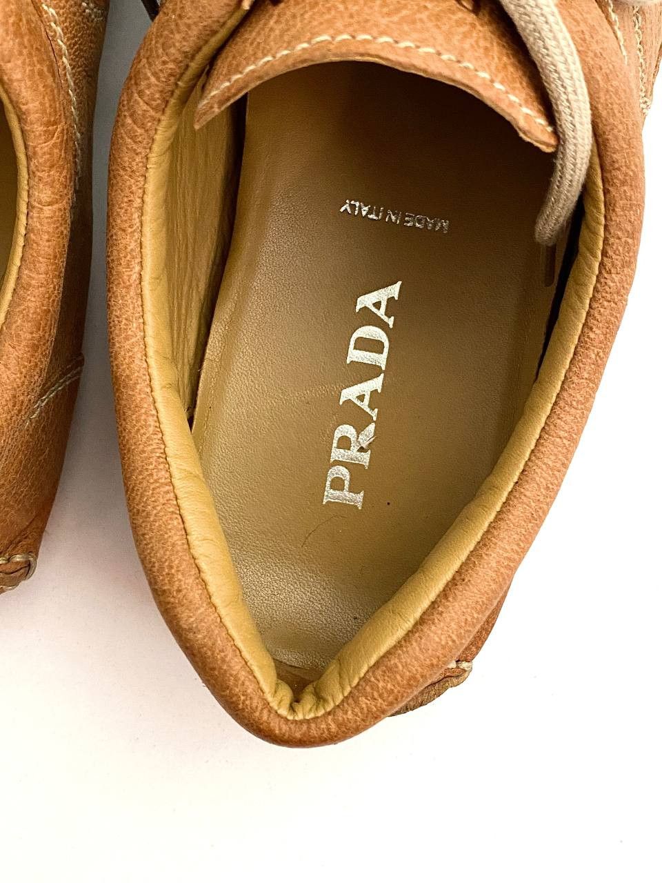 Prada Prada Car Shoe Bowling Low Top Lace Up Sneakers Retro Shoes Size US 7.5 / IT 37.5 - 8 Thumbnail