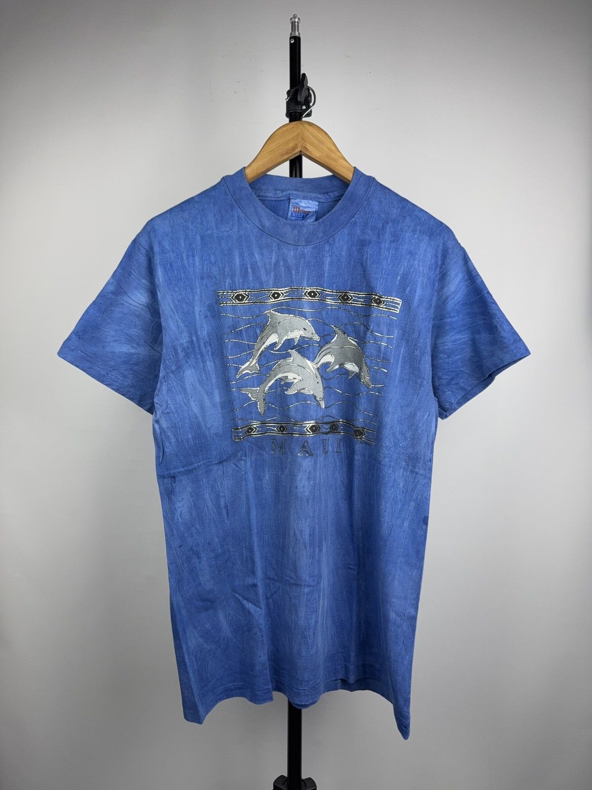 Vintage 90s Vintage Maui Dolphins Graphic T-Shirt Hanes Beefy-T Size US M / EU 48-50 / 2 - 1 Thumbnail