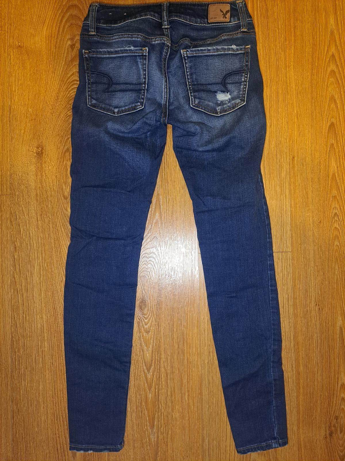 American Eagle Outfitters American Eagle Jeans Womens 26x27 Blue Cotton Distressed Size 26" / US 2 / IT 38 - 6 Thumbnail