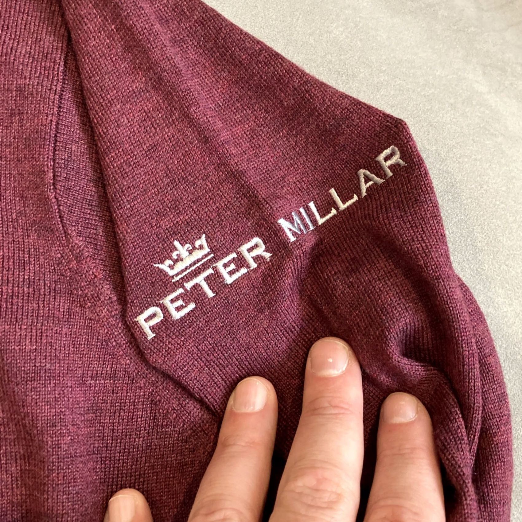 Peter Millar VINTAGE Peter Millar Sweater XL Mens Red Crew Neck Wool & Silk Embroidered Crown Soft Pullover Size US XL / EU 56 / 4 - 2 Thumbnail