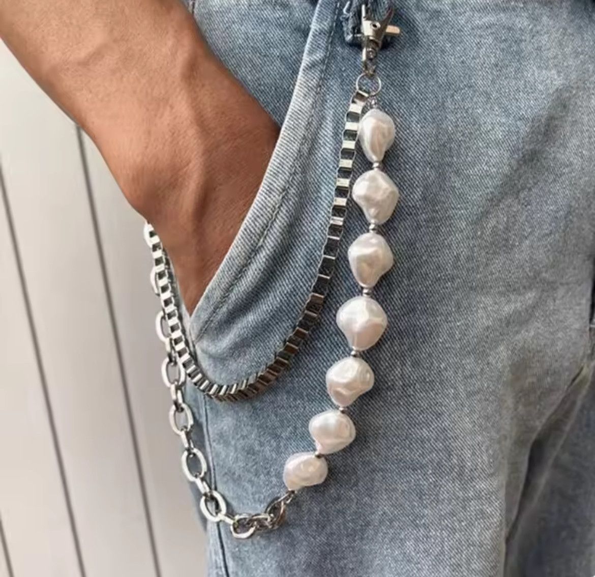 Jewelry Irregular Imitation Pearl Double Layer Waist Chain Size ONE SIZE - 1 Thumbnail