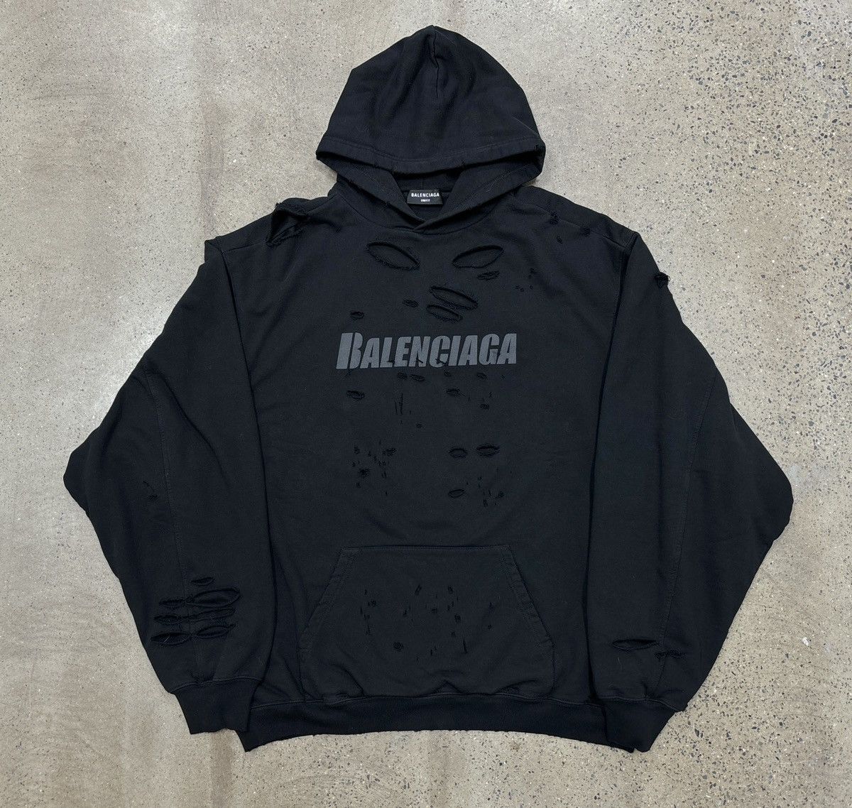 Balenciaga Balenciaga 22fw Destroyed Hoodie，size s（oversize） Size US S / EU 44-46 / 1 - 2 Thumbnail