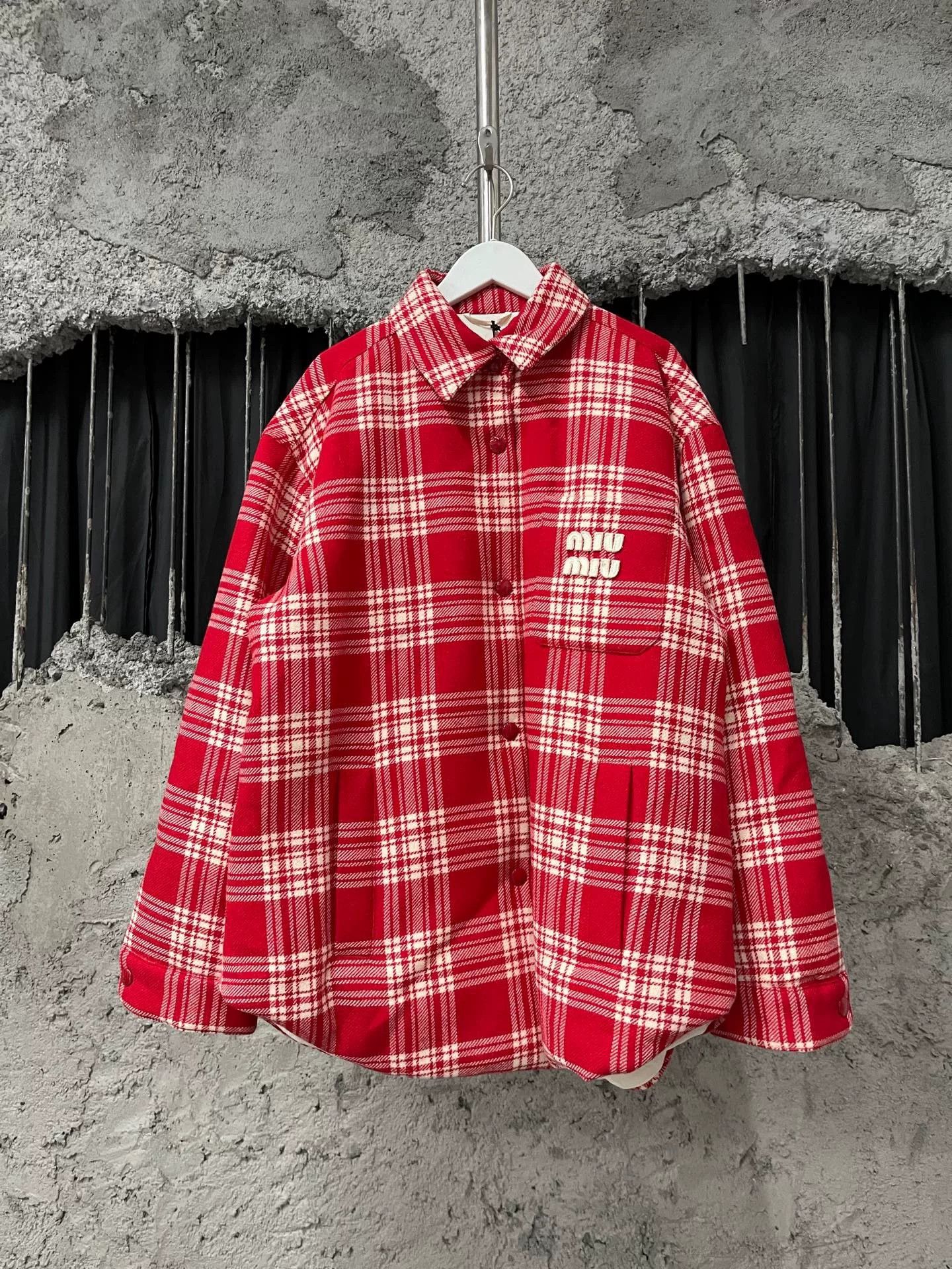 red plaid cotton shirt for Christmas