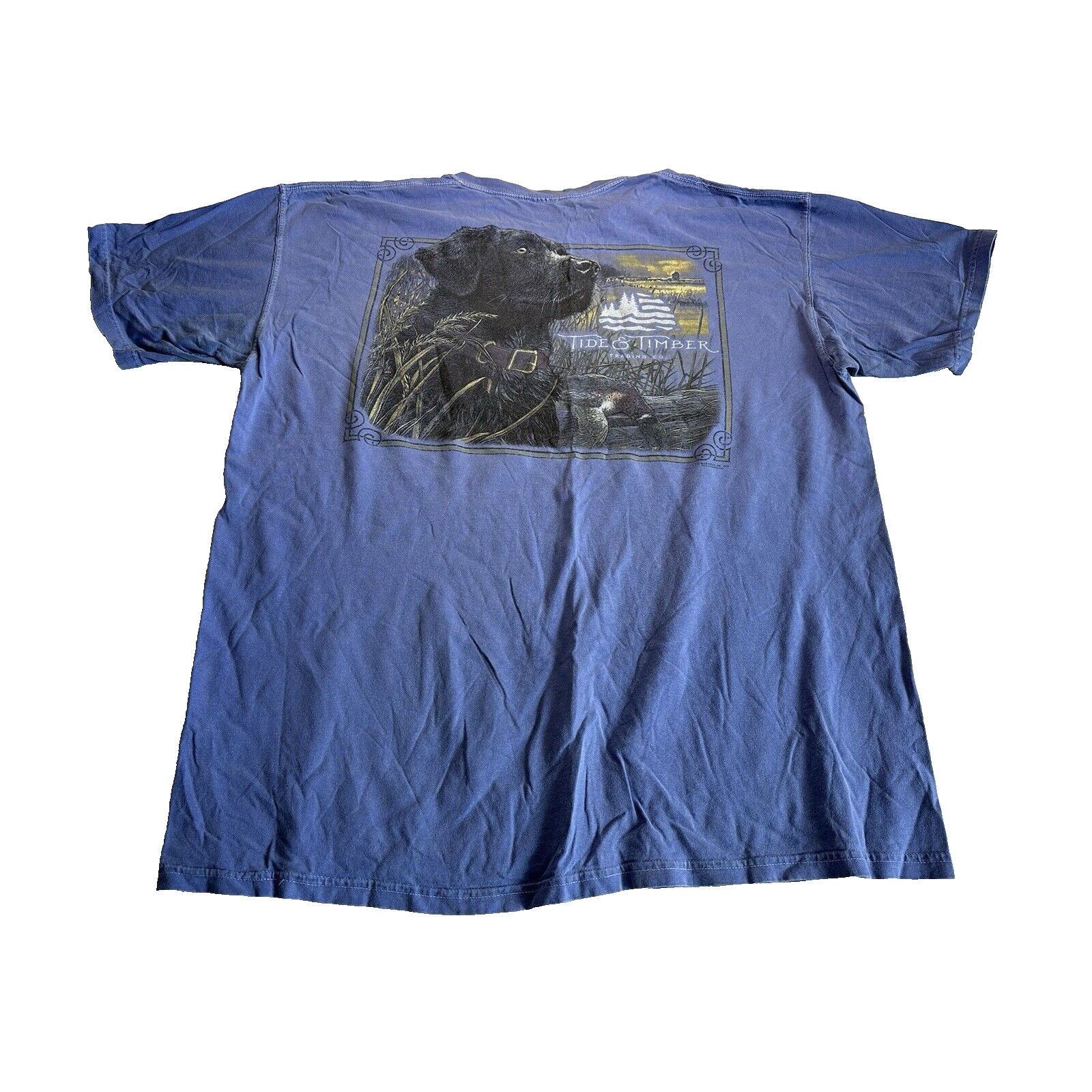 Other Tide & Timber Blue TShirt Black Dog Graphic Pocket XXL Size US XXL / EU 58 / 5 - 1 Thumbnail