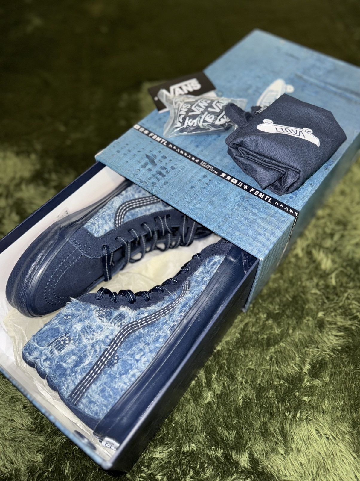 Vans [US 11] Vans Vault x FDMTL japanese boro denim Sk8-Hi Size US 11 / EU 44 - 8 Thumbnail