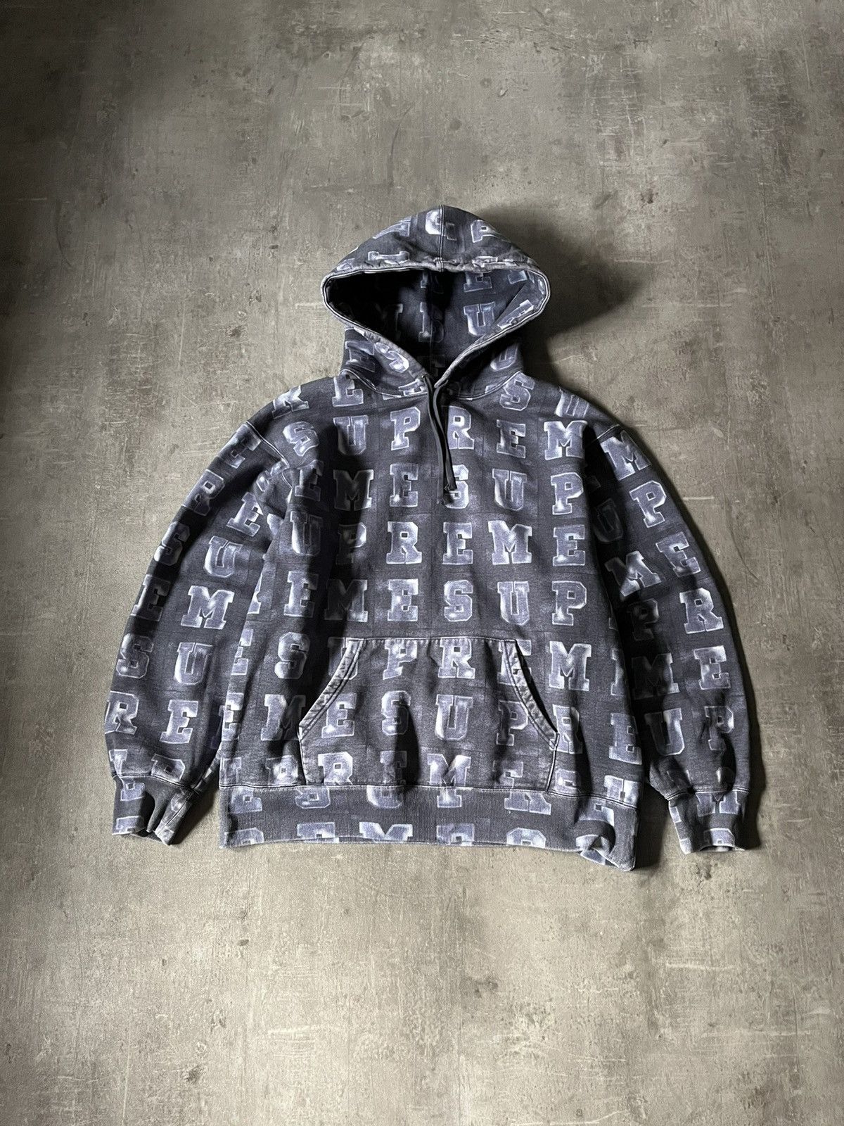 Supreme Supreme blocks crosswords all over print hoodie rare Grailed