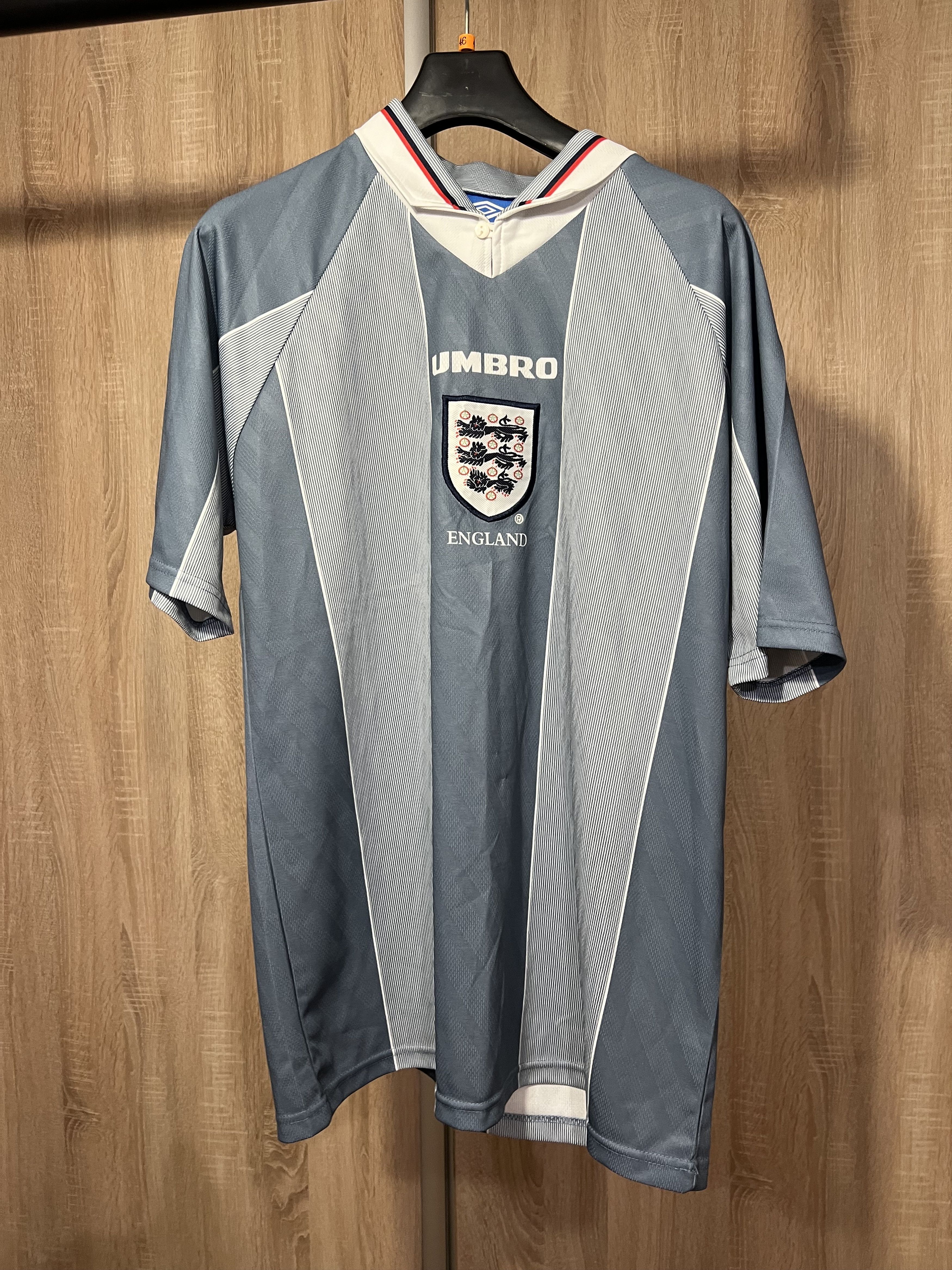 Umbro England 1996 1997 Away Soccer Jersey Blokcore Polo