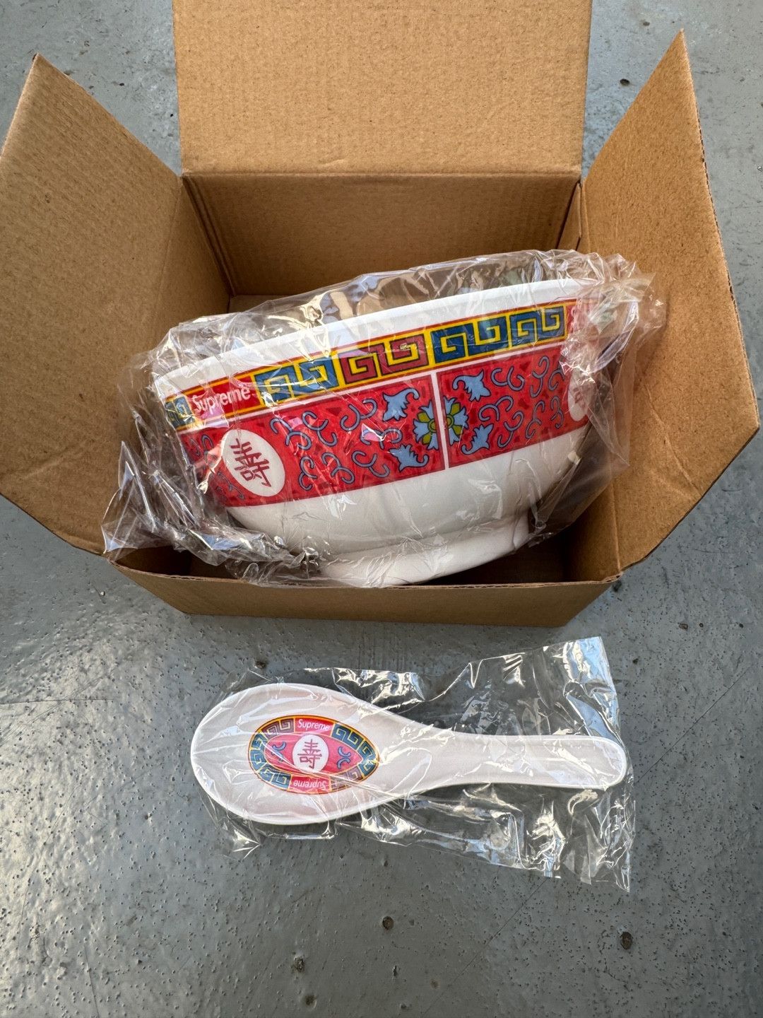 Supreme Supreme Longevity Soup Set Bowl and Spoon Ramen Dish Size ONE SIZE - 2 Thumbnail