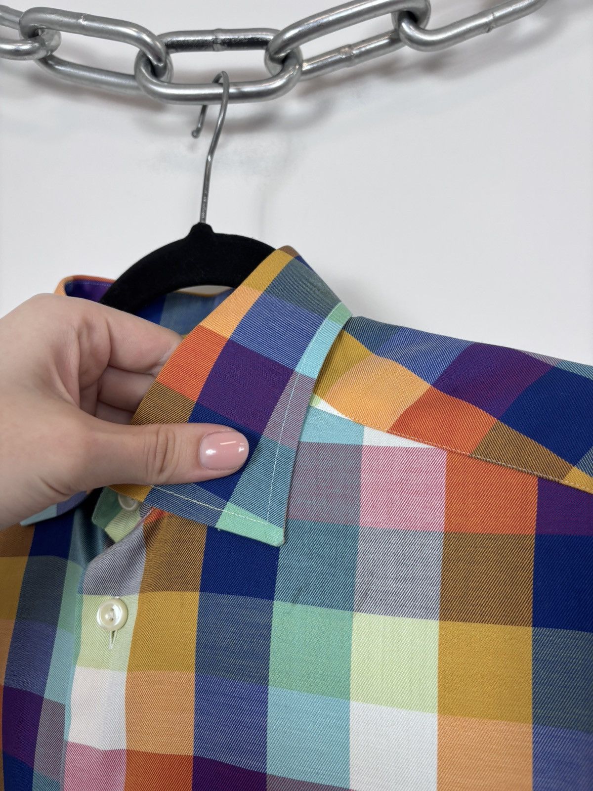 Eton Eton Men’s Slim Fit Multicolor Check Long Sleeve Shirt Size US M / EU 48-50 / 2 - 4 Thumbnail
