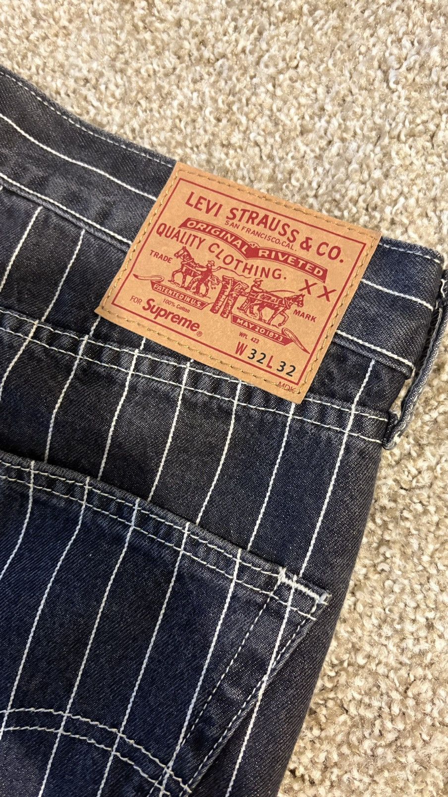 Levi's × Supreme Supreme Levi's Pinstripe 550 Jeans Size US 32 / EU 48 - 5 Thumbnail
