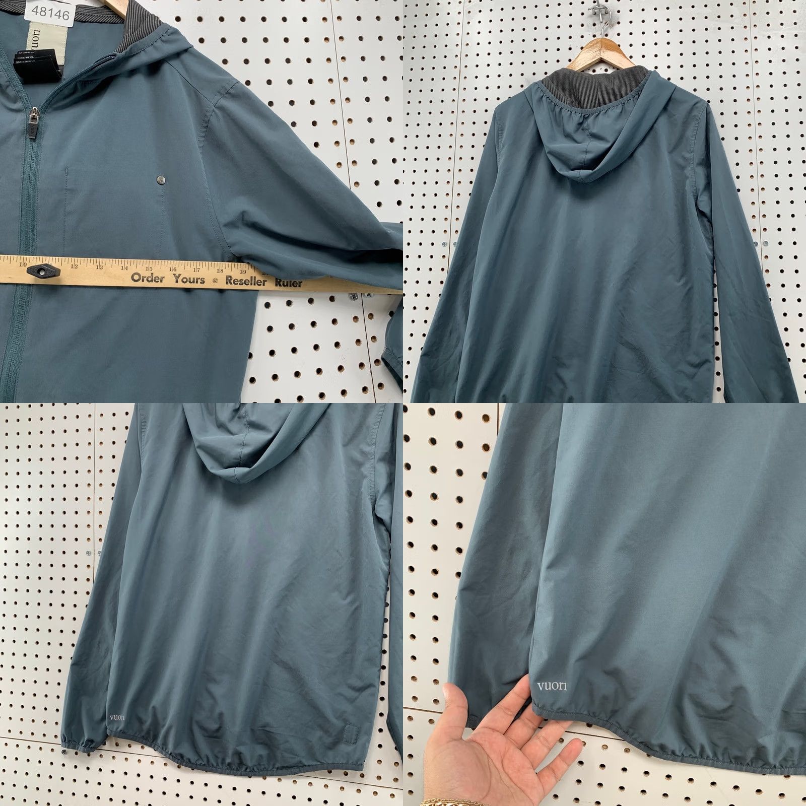 Vuori Vuori Windbreaker Jacket Mens Small Blue Outdoor Trainer Shell Lightweight Size US S / EU 44-46 / 1 - 9 Thumbnail