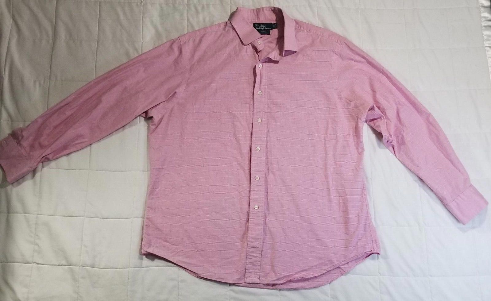 Polo Ralph Lauren Polo Ralph Lauren Regent Custom Fit Pink Button 17.5 34/35 Size US M / EU 48-50 / 2 - 1 Thumbnail
