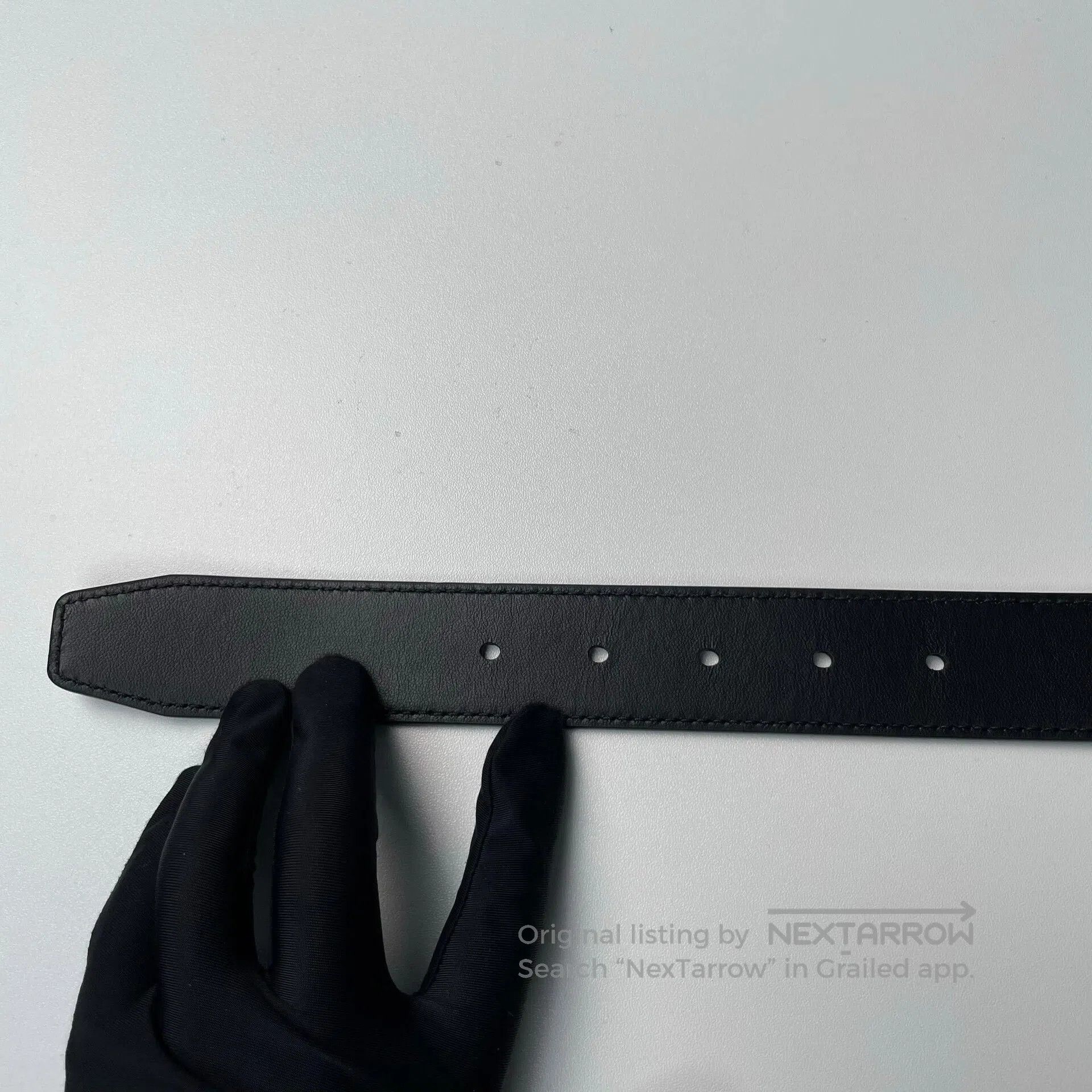 Dior Dior size 95 Black Silver Buckle CD Leather Belt| Size ONE SIZE - 7 Thumbnail