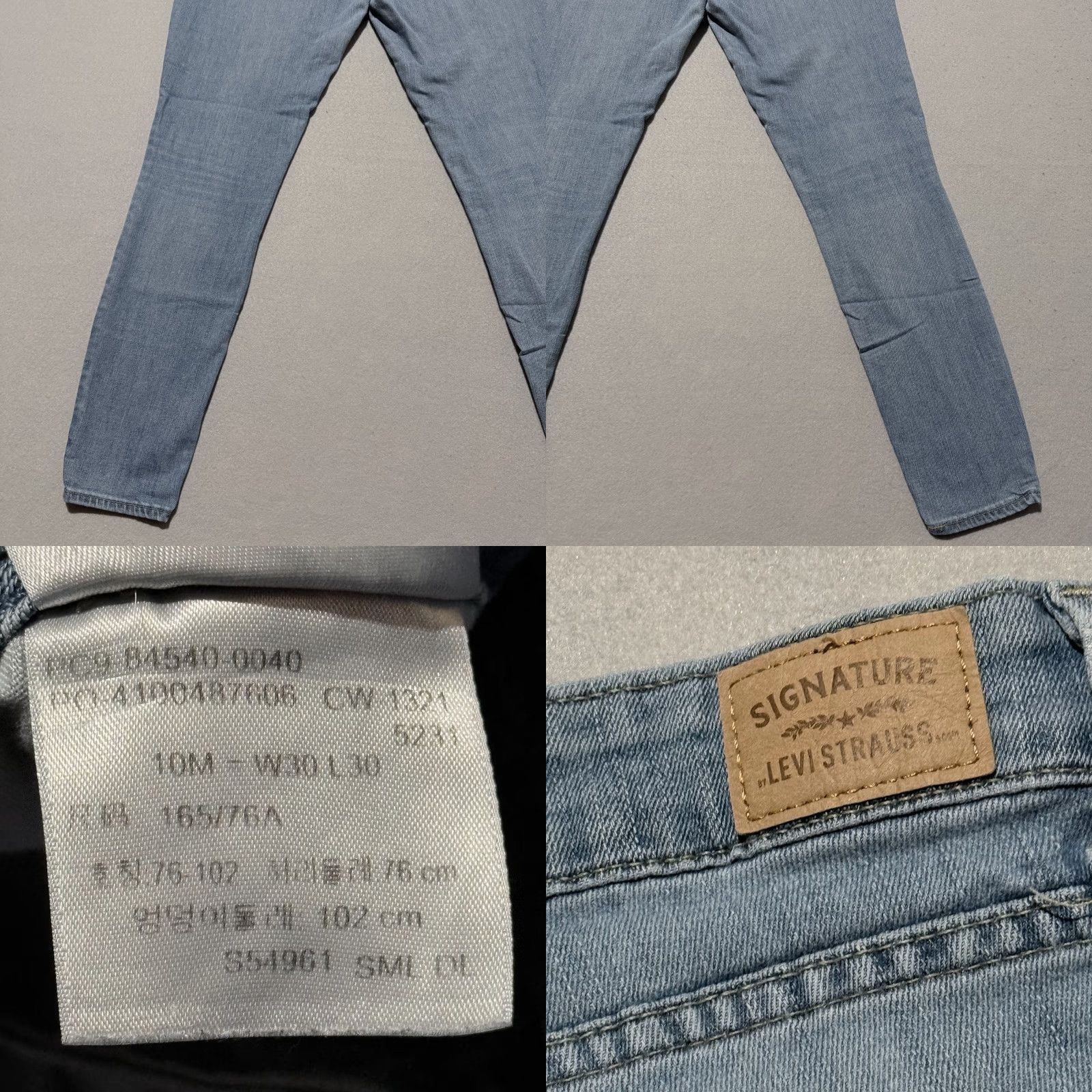 Levi's Signature by Levi Strauss Jeans Women's Blue Denim 10 Modern Mid Rise Skinny Jeans Size 32" / US 10 / IT 46 - 8 Thumbnail