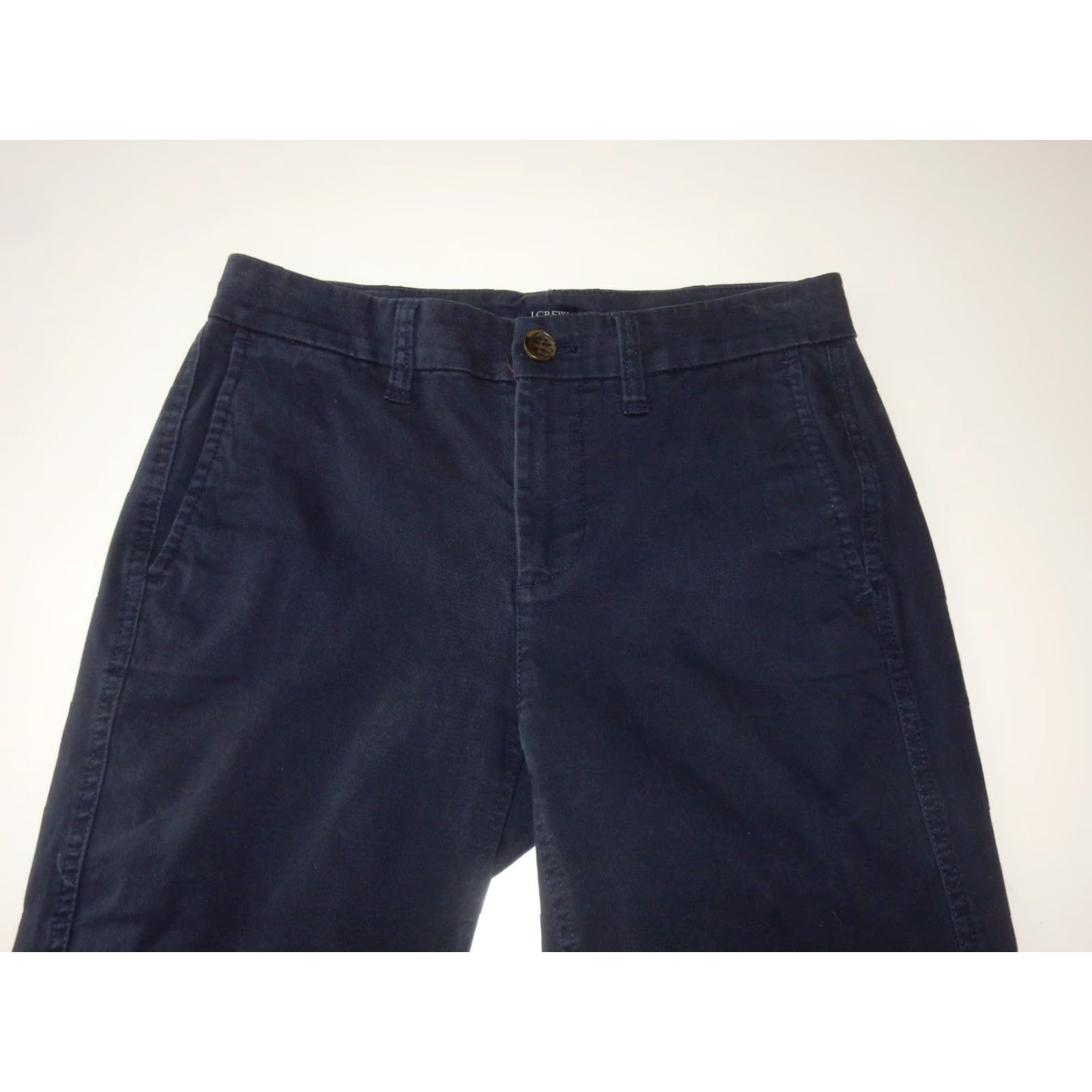 J.Crew J.CREW Khaki Pants Flat Front Blue 00 28x28 Womens Cotton Front Type Flat Front Size 24" / US 00 / IT 34 - 3 Thumbnail