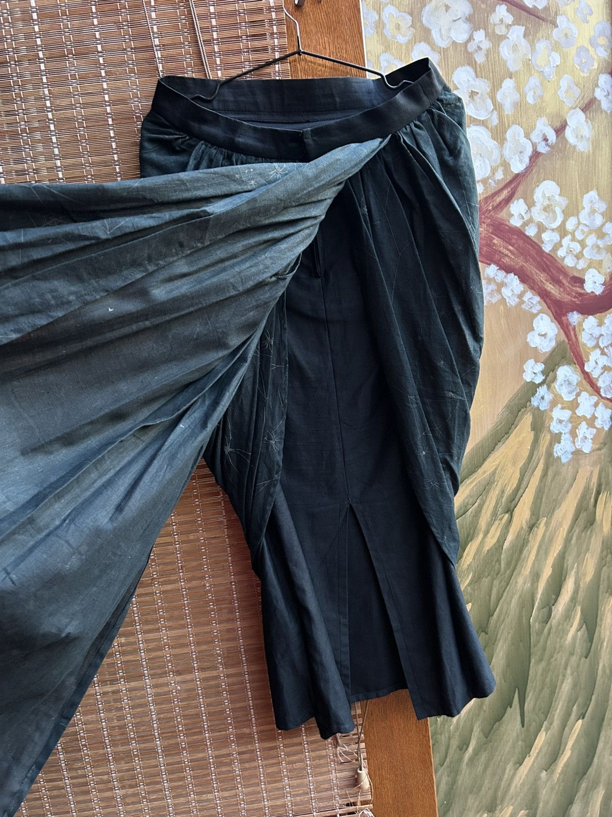 Vintage Sarah Whitworth Spider Web Ruched Skirt Black Goth Y2K Alt Size 26" / US 2 / IT 38 - 6 Thumbnail