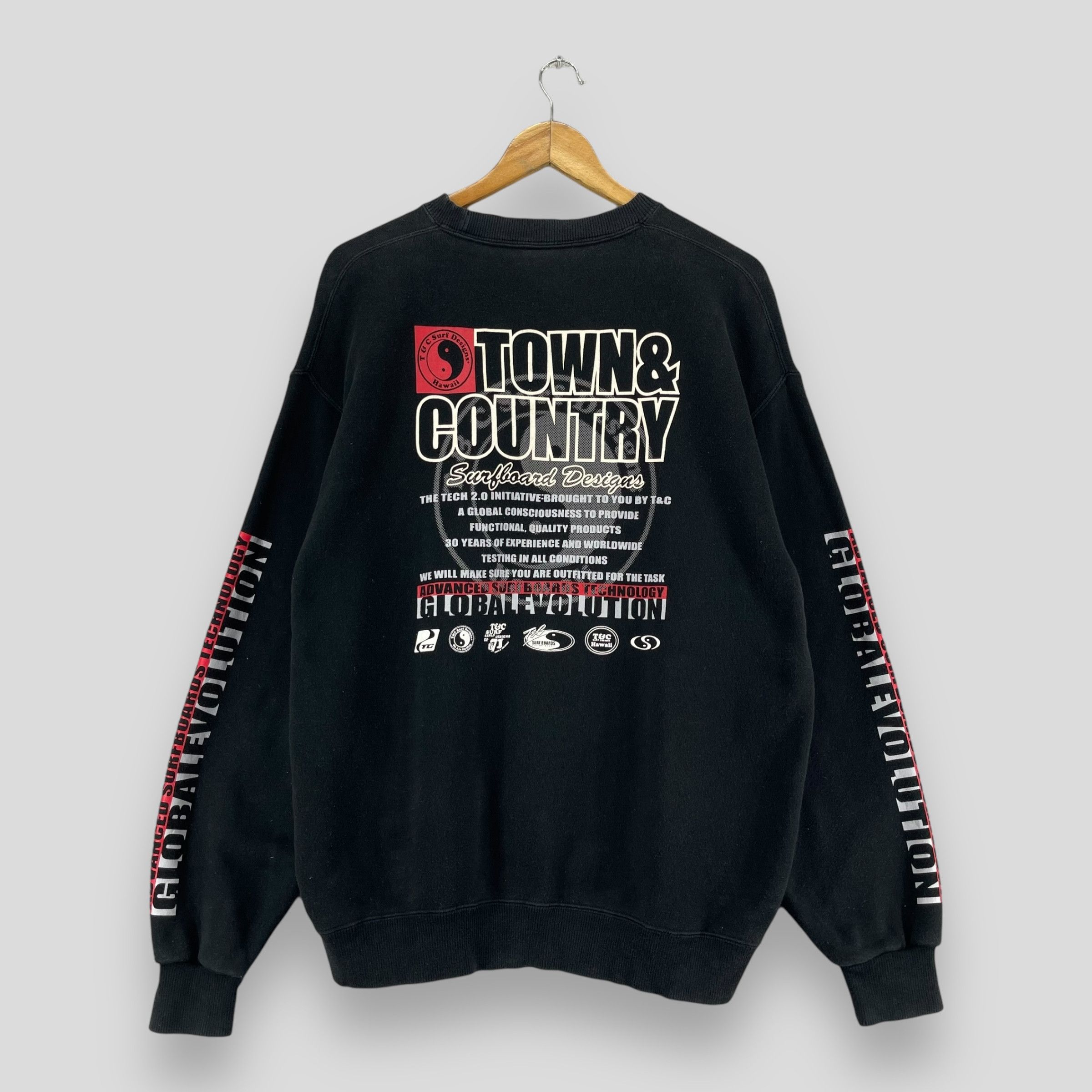 Japanese Brand × Vintage Vintage T&C Surfboard Design Back Hit Printed Sweatshirt Size US L / EU 52-54 / 3 - 1 Thumbnail