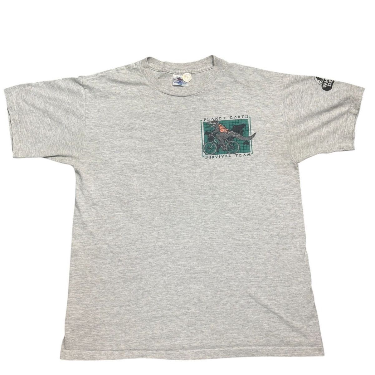 Vintage Vintage 90s Planet Earth Survival Team Alligator Cycling Tee Size US L / EU 52-54 / 3 - 2 Thumbnail