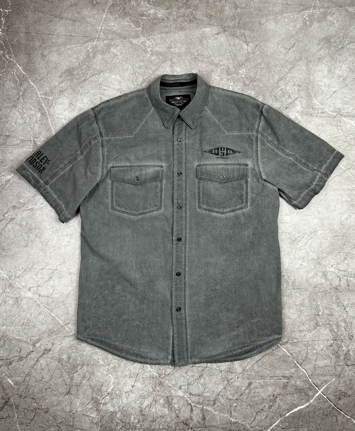 Harley Davidson × Vintage Vintage Harley Davidson button up shirt Size US L / EU 52-54 / 3 - 1 Thumbnail