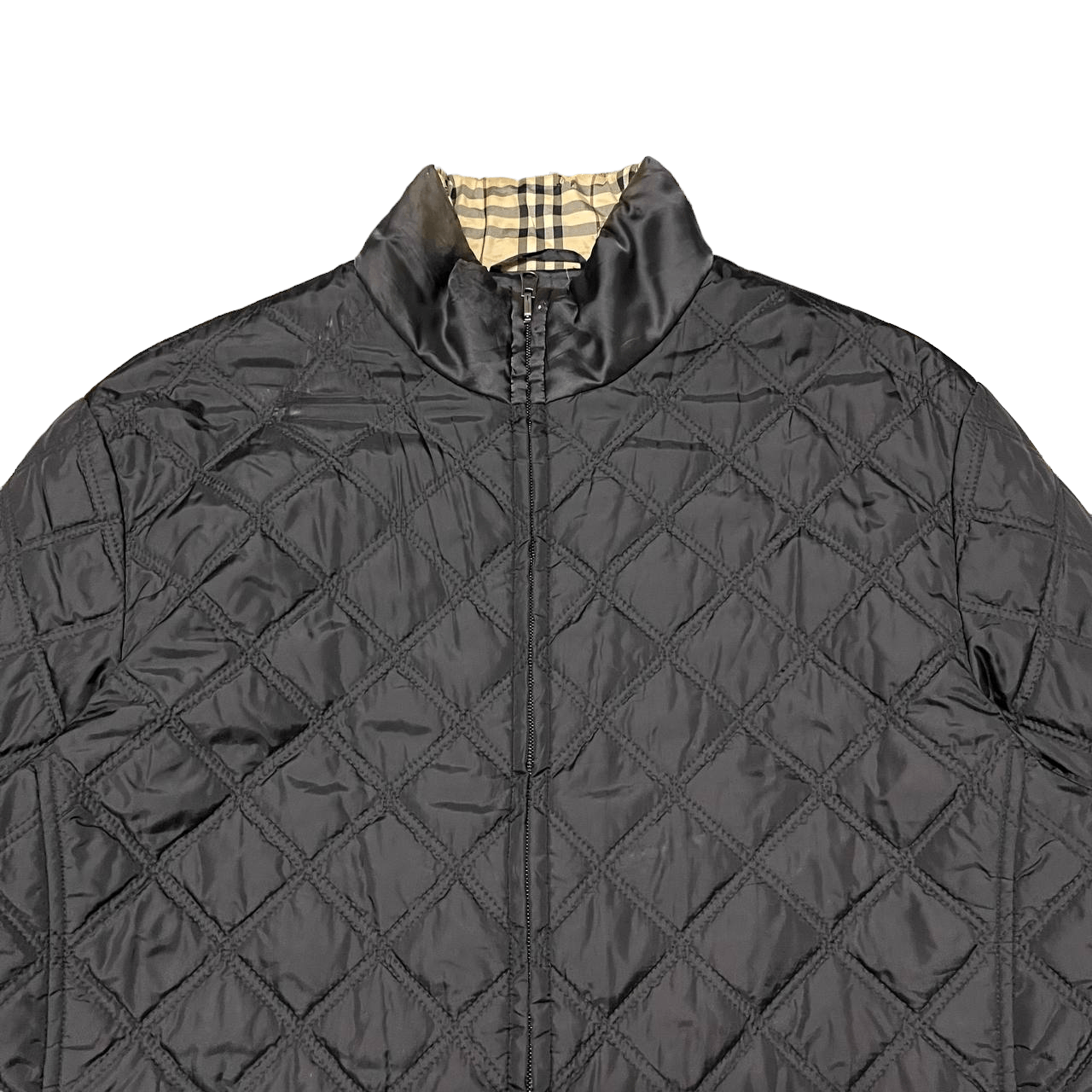 Burberry Vintage Burberry London Nova Check Quilted Jacket Distressed Size US L / EU 52-54 / 3 - 3 Thumbnail