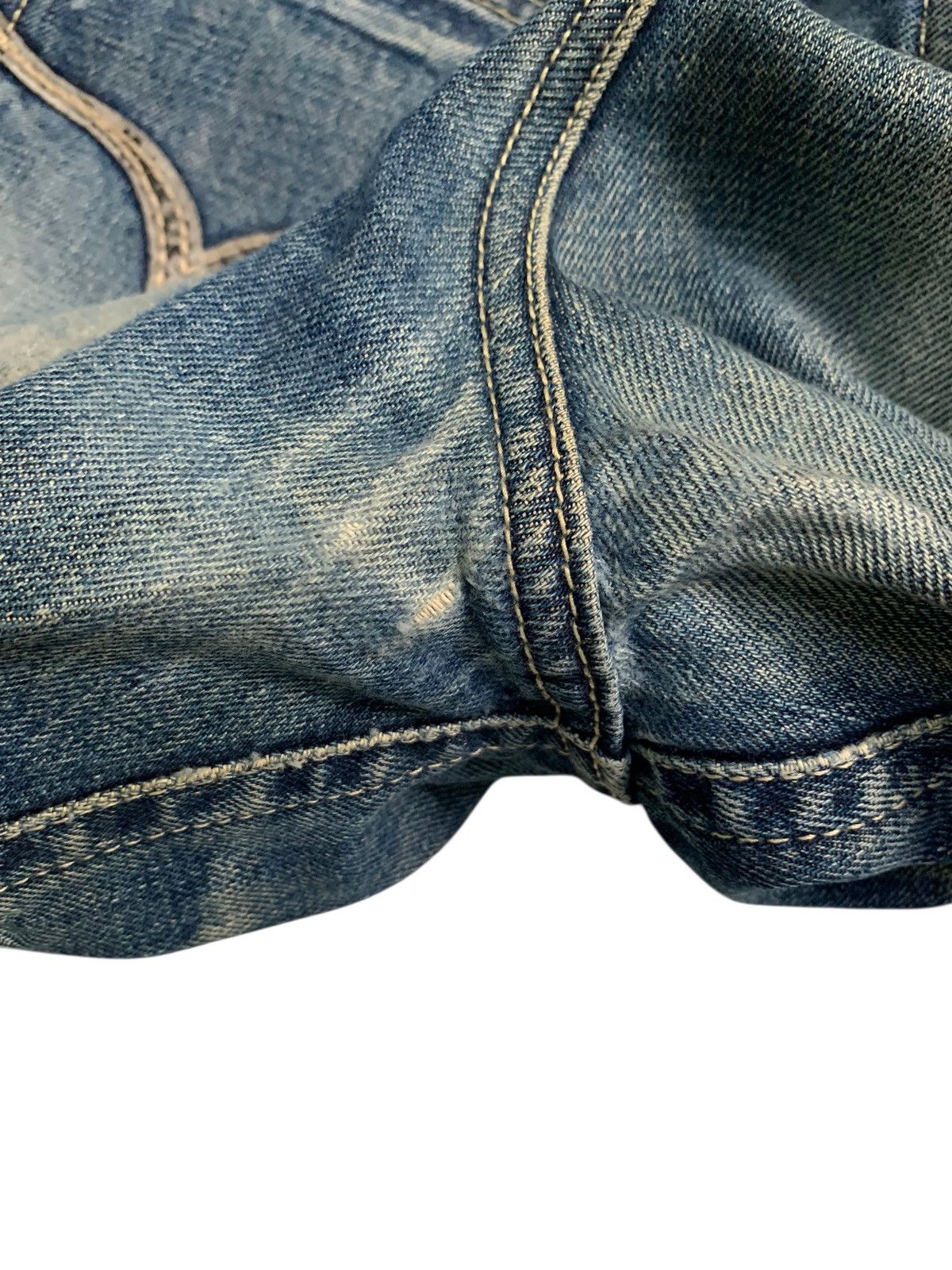 GOSTAR DE FUGA FLARE JAMBANGEE RUSTY PUNK STYLE JAPANESE DISTRESSED DENIM Size US 34 / EU 50 - 17 Thumbnail