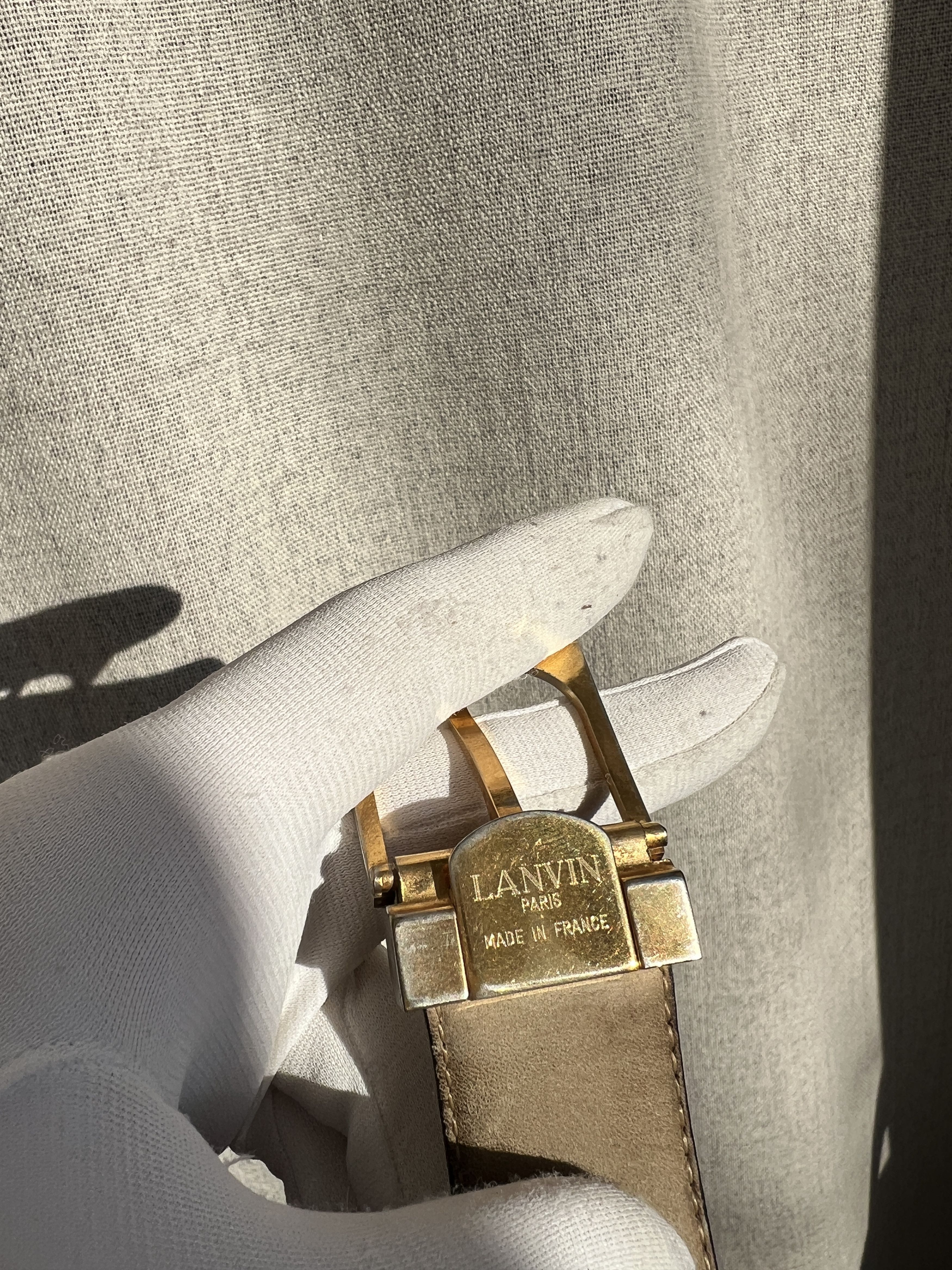 Lanvin Vintage Lanvin Paris Brown Leather Belt France Size ONE SIZE - 8 Thumbnail