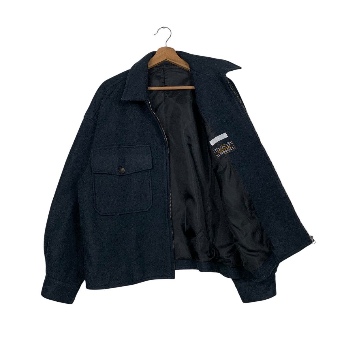 Japanese Brand SENSE OF PLACE Wool Blend Shacket Oversized #2775-C125 Size US M / EU 48-50 / 2 - 8 Thumbnail