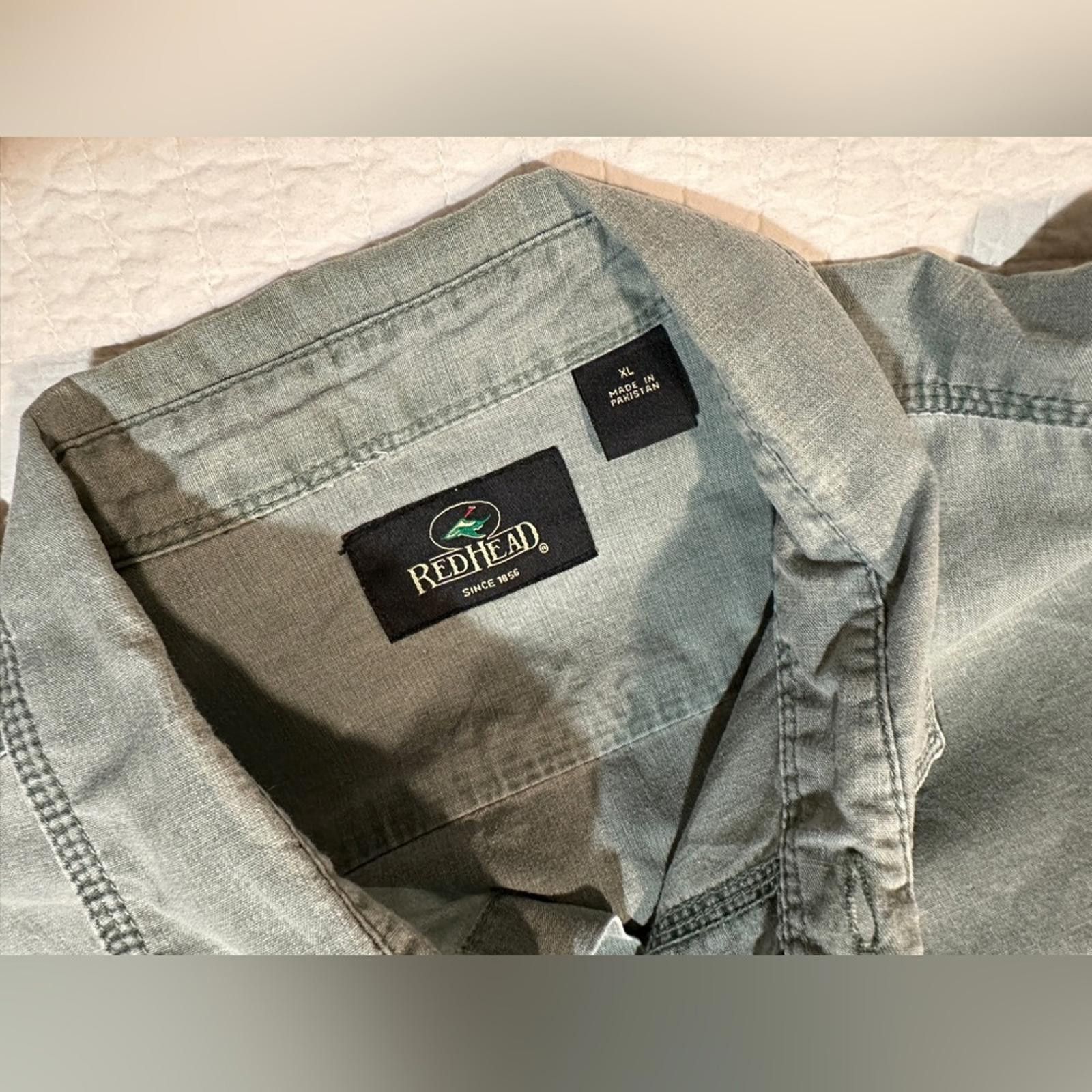 Redhead Red Head XL Light Green Button-Up Shirt EUC WORKWEAR Size US XL / EU 56 / 4 - 4 Thumbnail