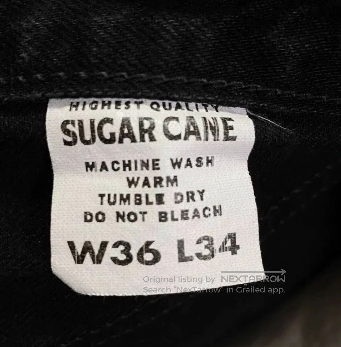 Sugar Cane Sugar Cane Black Denim Trousers. Size US 32 / EU 48 - 8 Thumbnail