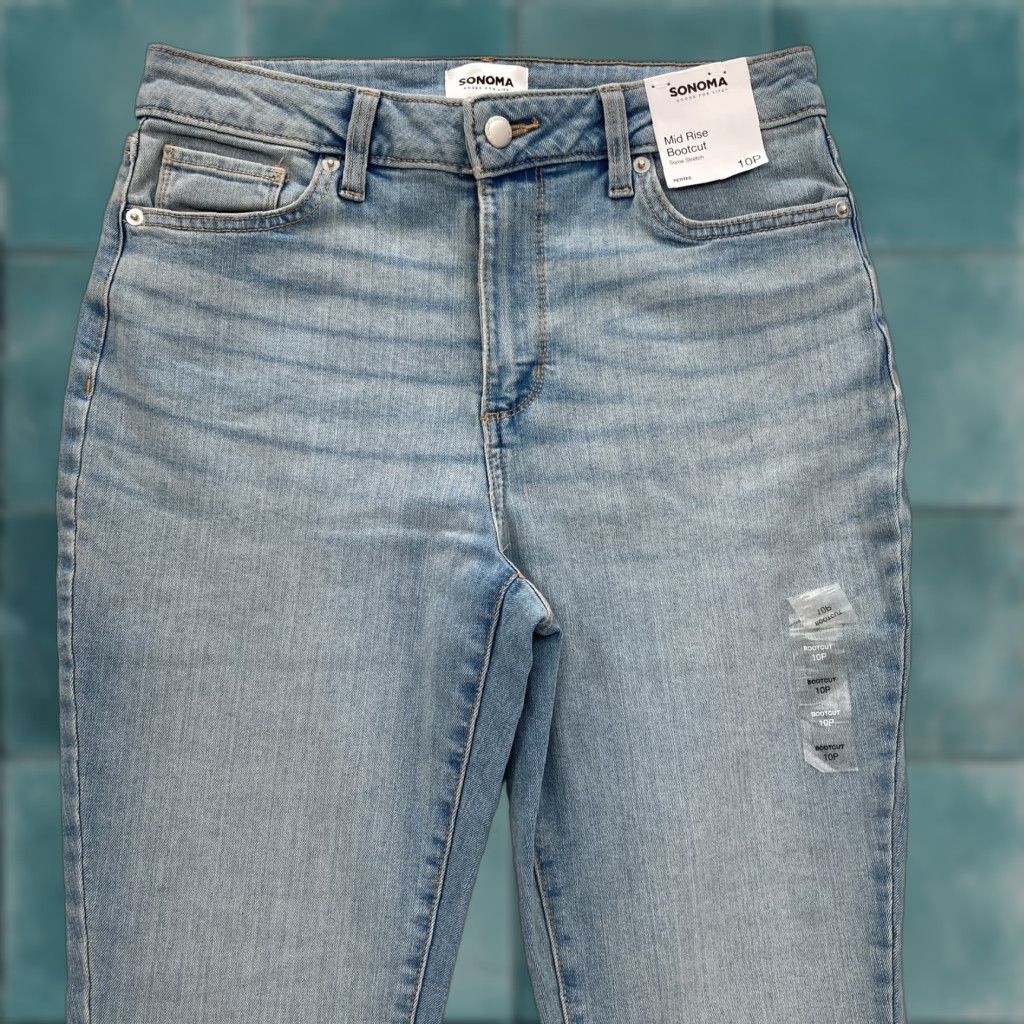 Vintage Sonoma Jeans Womens 10P Light Wash Mid Rise Bootcut Stretch Denim Petites Size 32" / US 10 / IT 46 - 1 Thumbnail